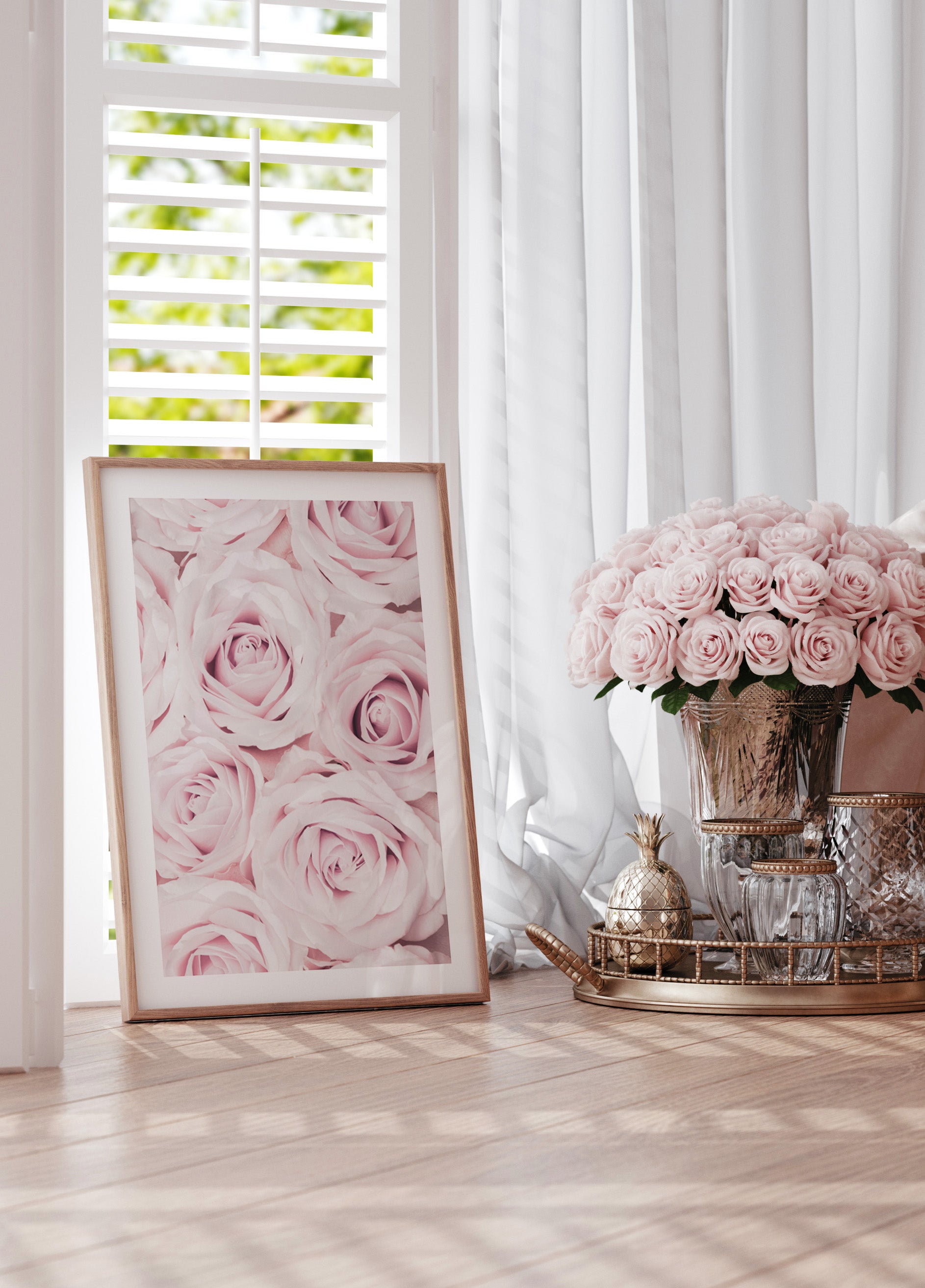 Roses rose tendre