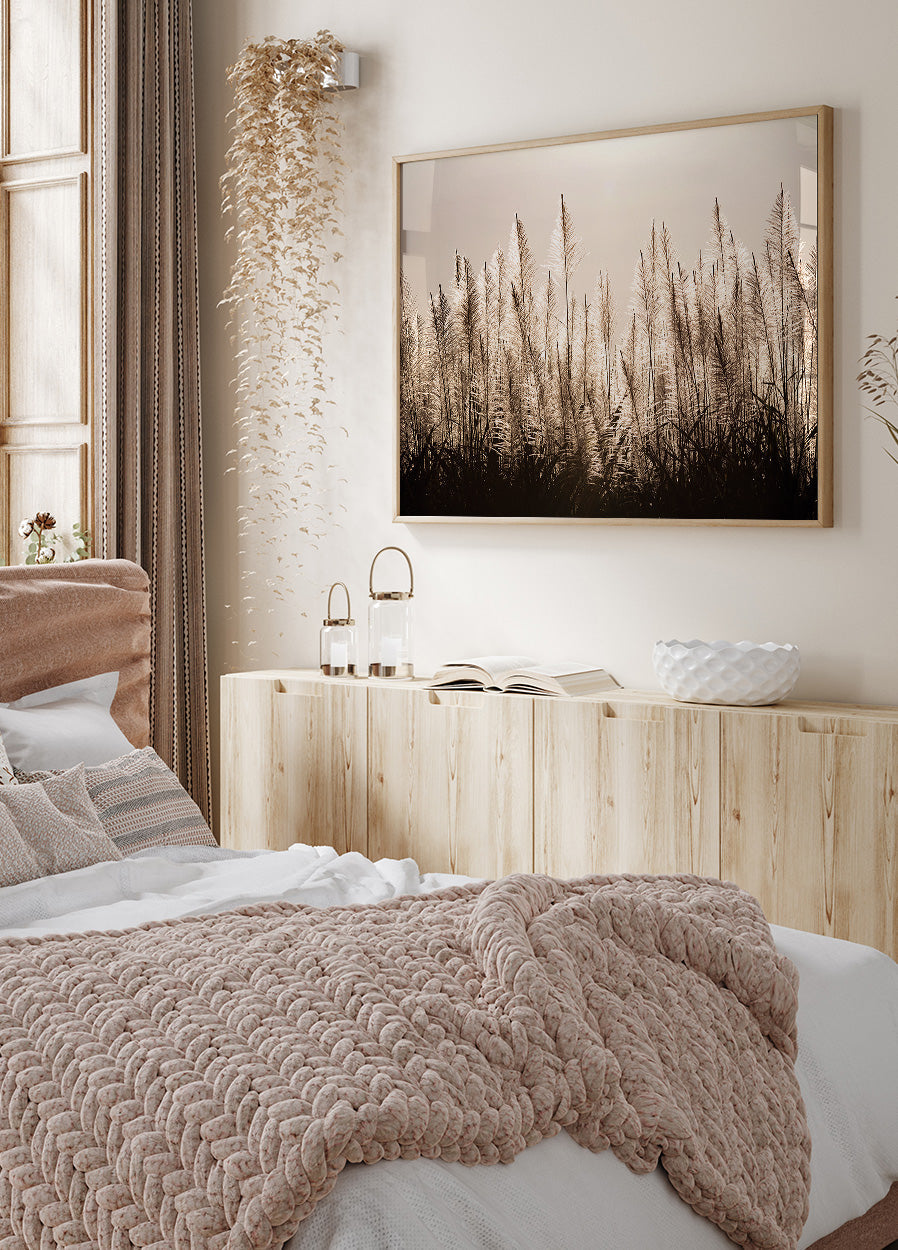 Sugar Cane Plumes At Sunset Plakat - Posterbox.dk