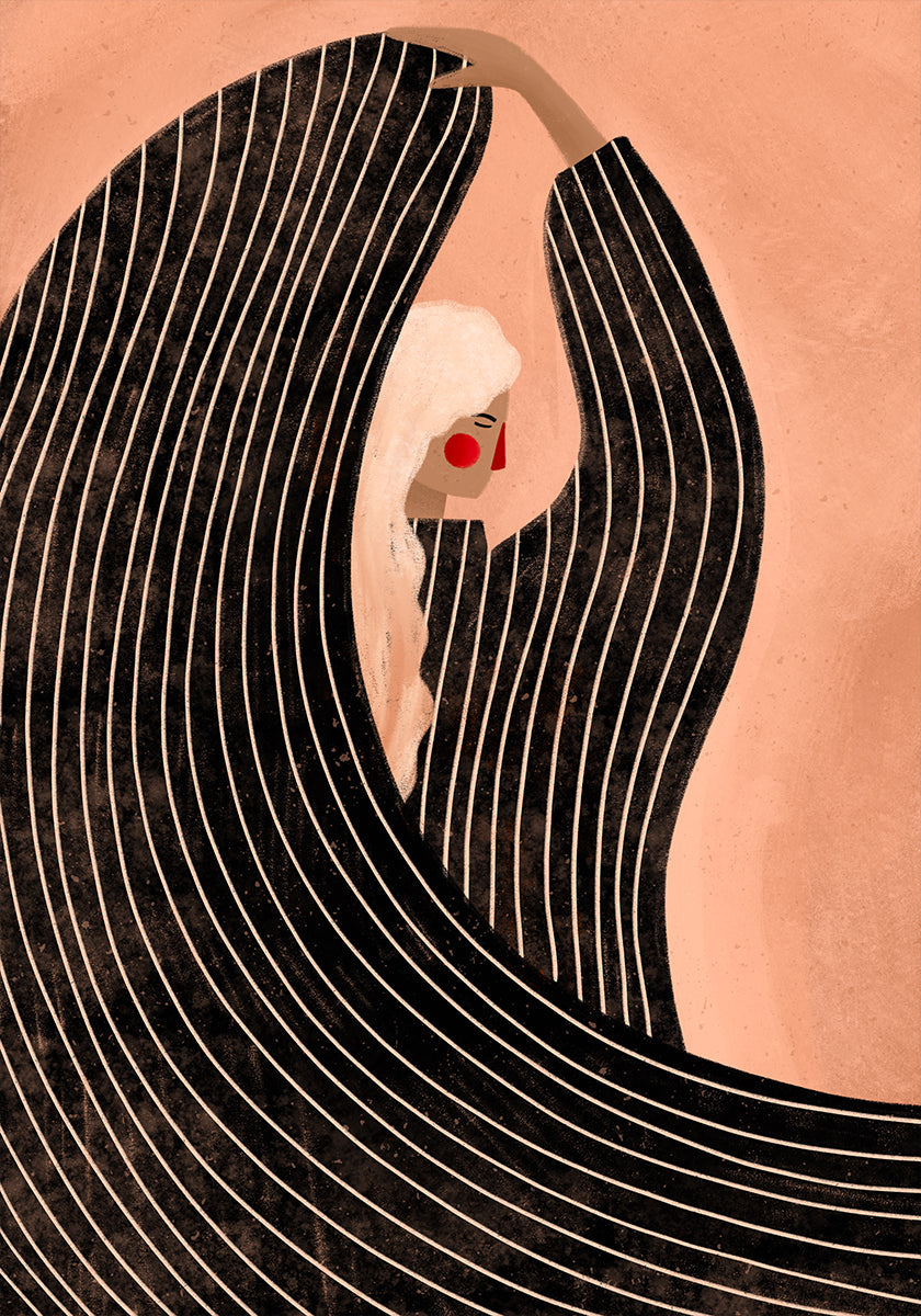 La femme à la robe noire Poster