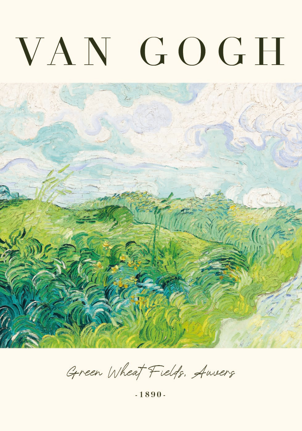 Affiche des champs de blé verts de Van Gogh