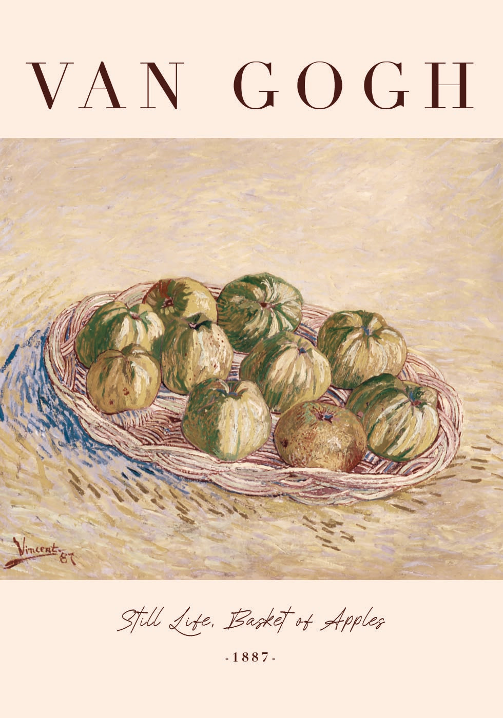 Affiche de Van Gogh - Fruits dans un panier