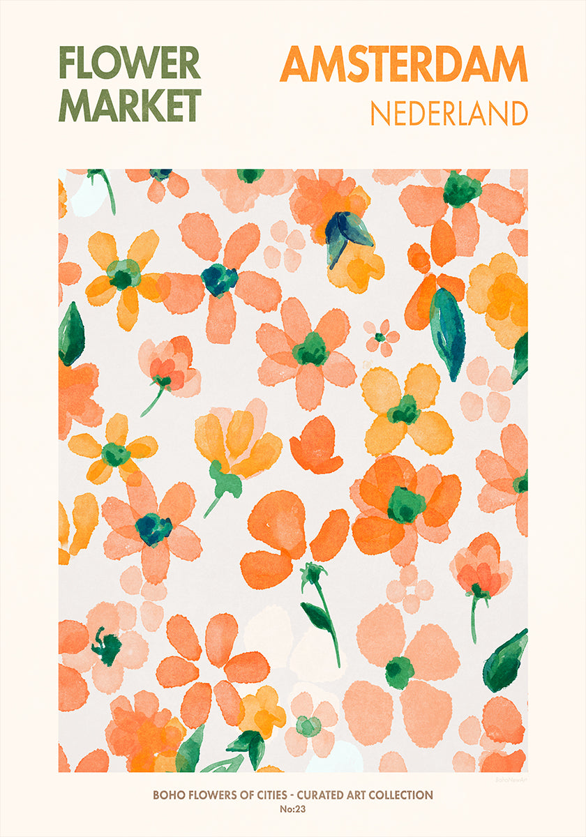 Affiche « Fleurs vibrantes »