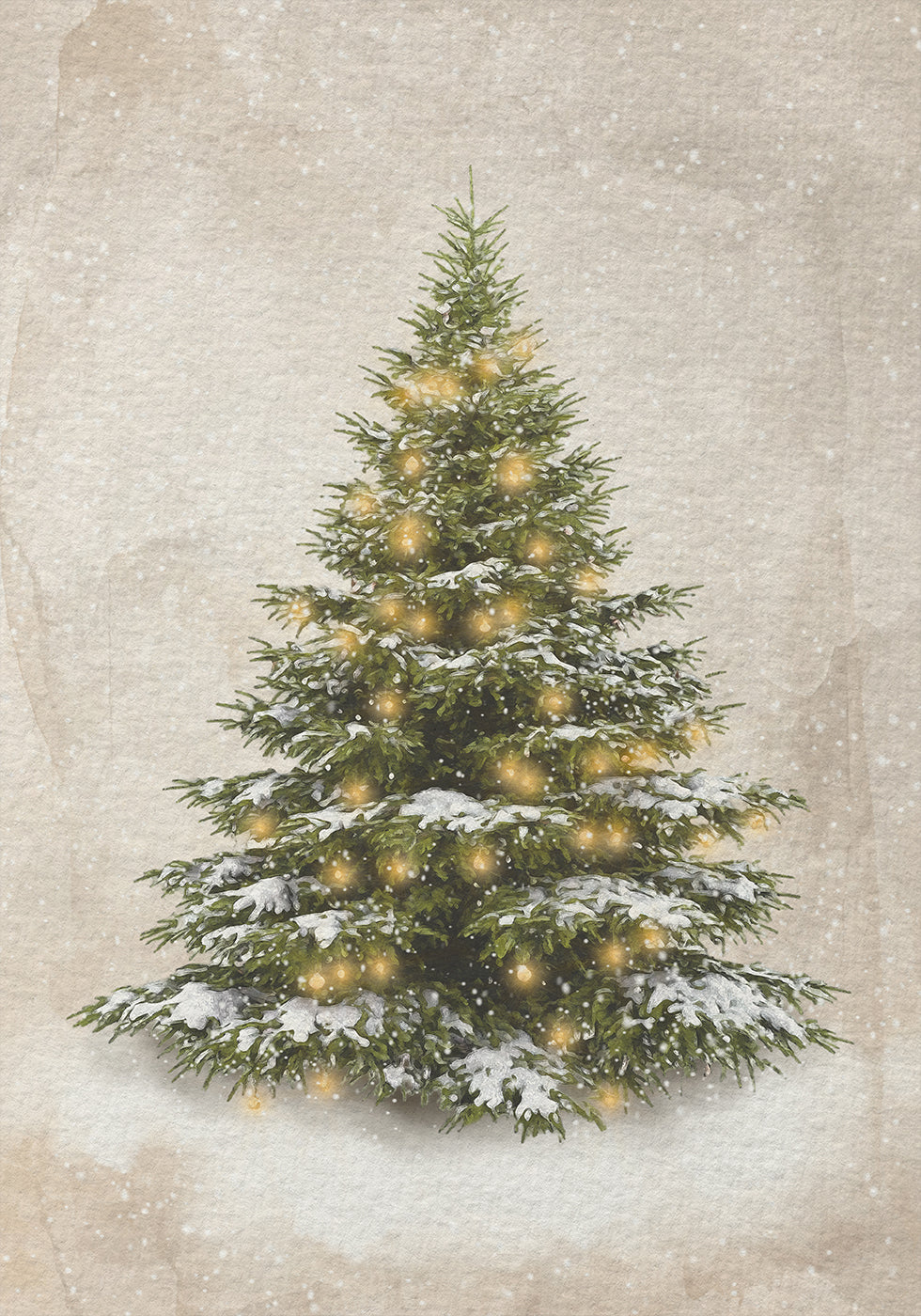 Arbre de Noël vintage Poster