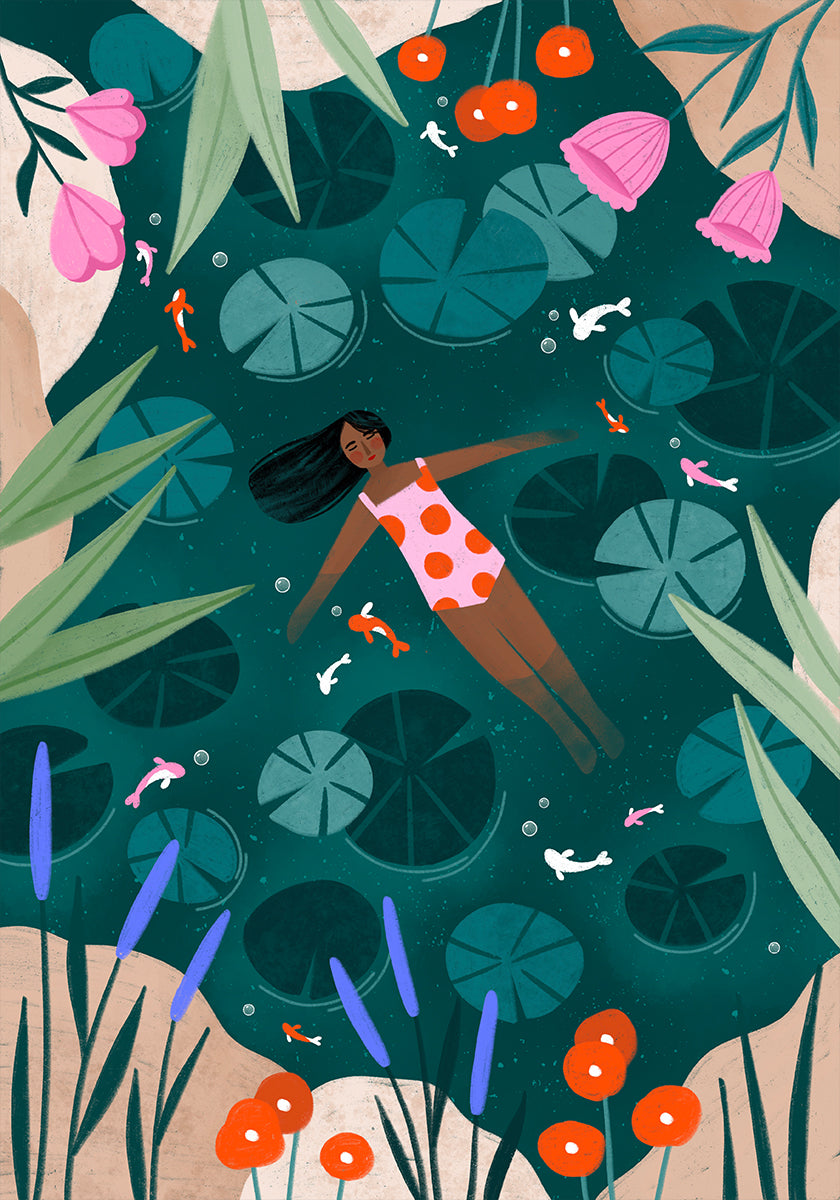 Natation sauvage Poster