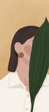 Woman with Leaf Plakat - Posterbox.dk