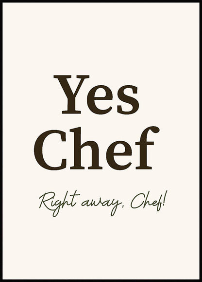 Affiche Oui Chef 