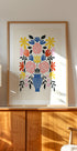 Colorful Bouquet in a Blue Vase (NEW) - Posterbox