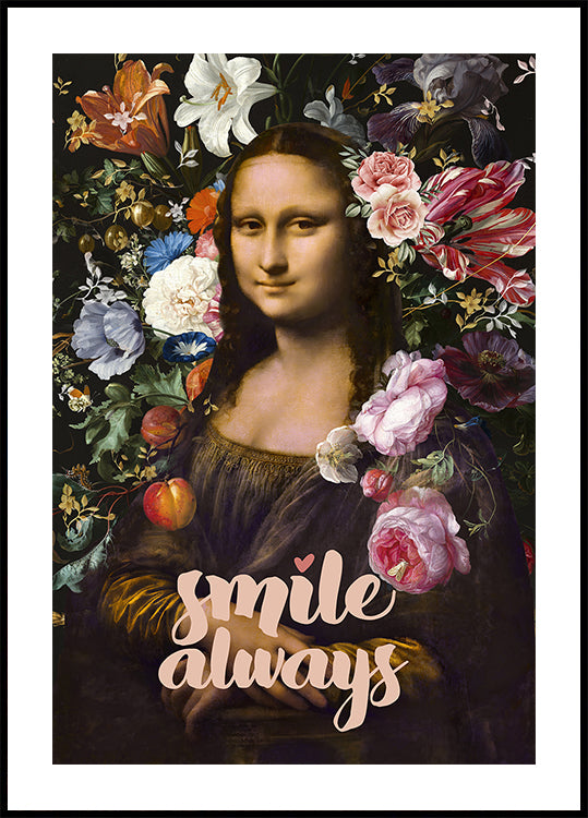 Smile Always, Mona Lisa Plakat - Posterbox