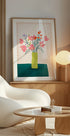 Colorful Blossoms in Stripes - Posterbox