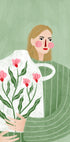 The Woman With Pink Vase Plakat - Posterbox