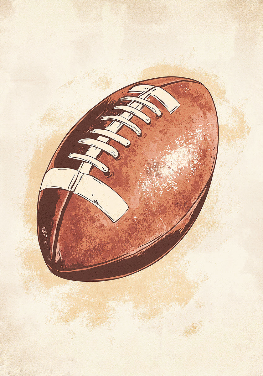 American Football Ball Plakat - Posterbox