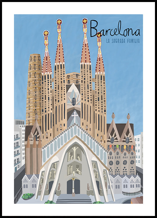 The Sagrada Familia, Barcelona by Artist Carla Daly (NEW) - Posterbox