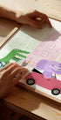 A Crocodile on a Bicycle and an Elephant in a Car Plakat - Posterbox