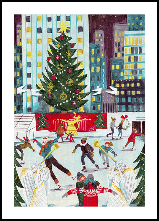Ice skating at Rockefeller center Plakat - Posterbox