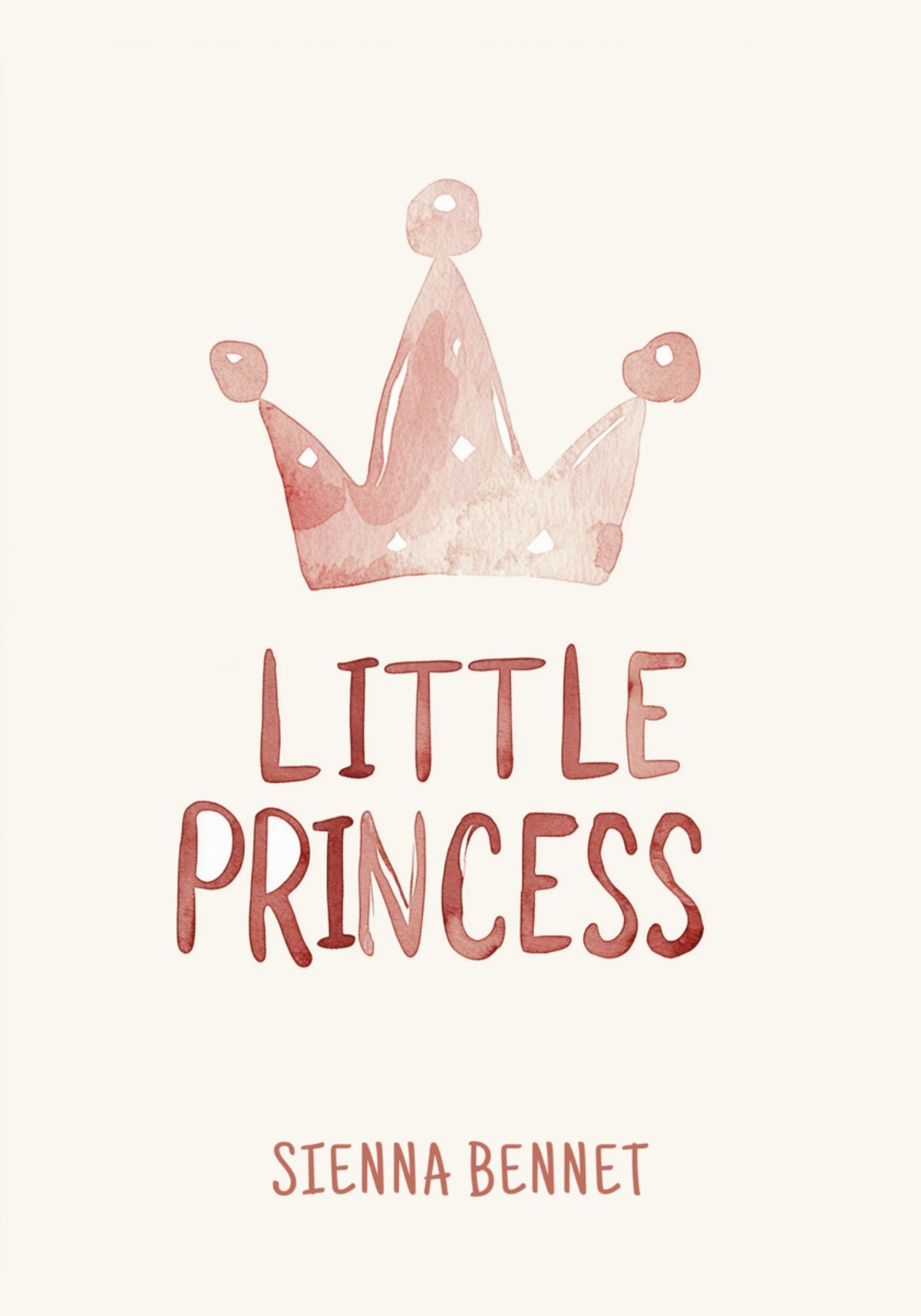 Peinture aquarelle avec une couronne pour une petite princesse