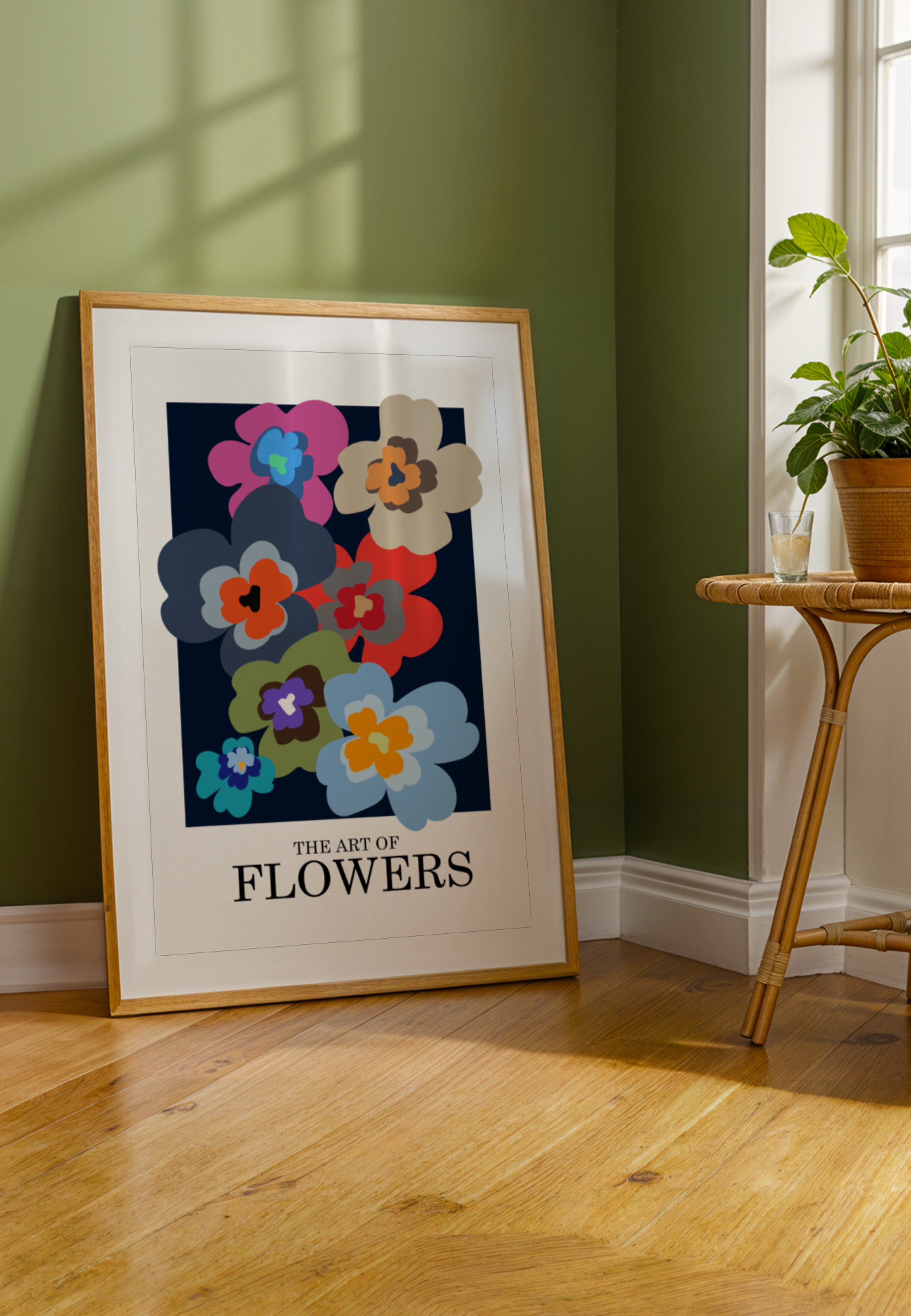 Fleurs abstraites colorées