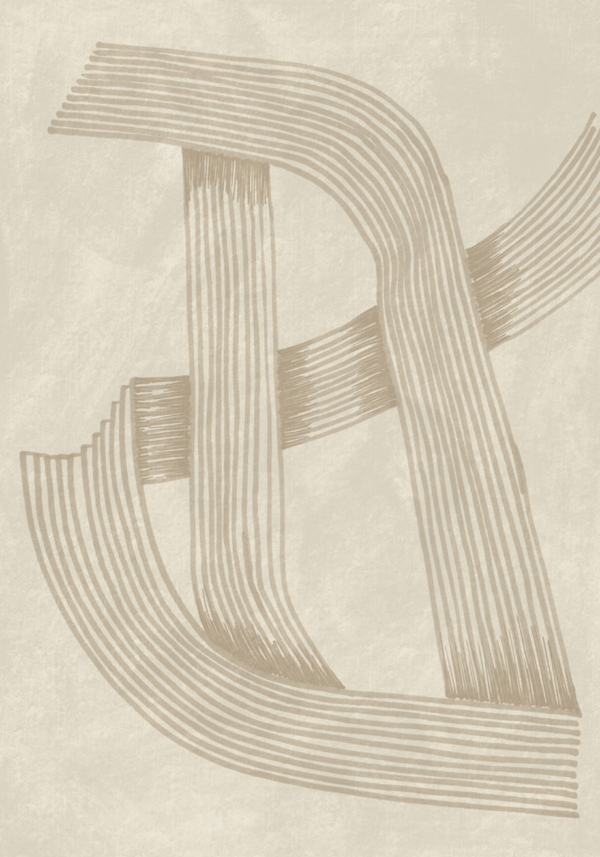 Lignes beiges tissées