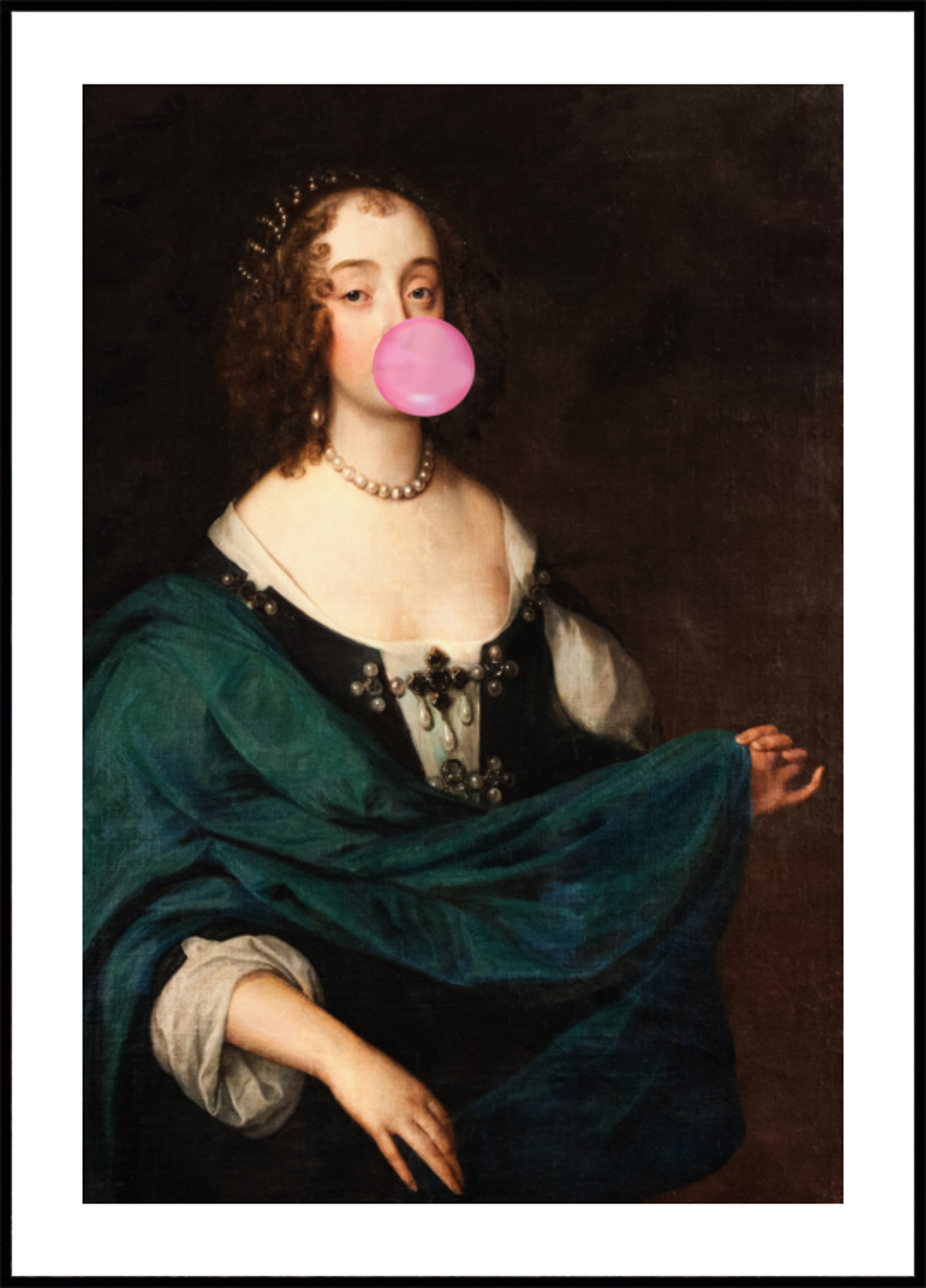 Portrait classique de bubble-gum