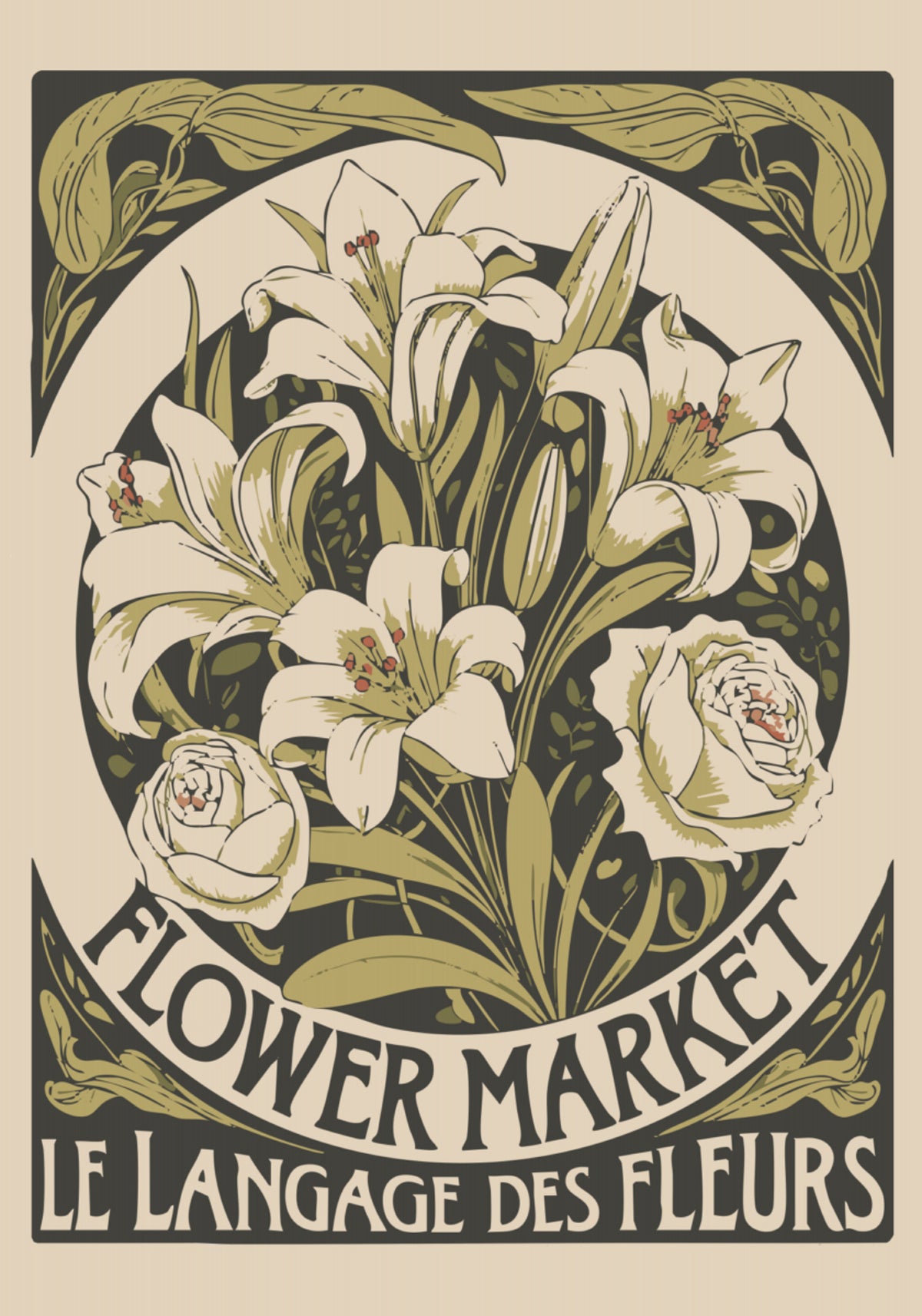 Marché aux fleurs vintage