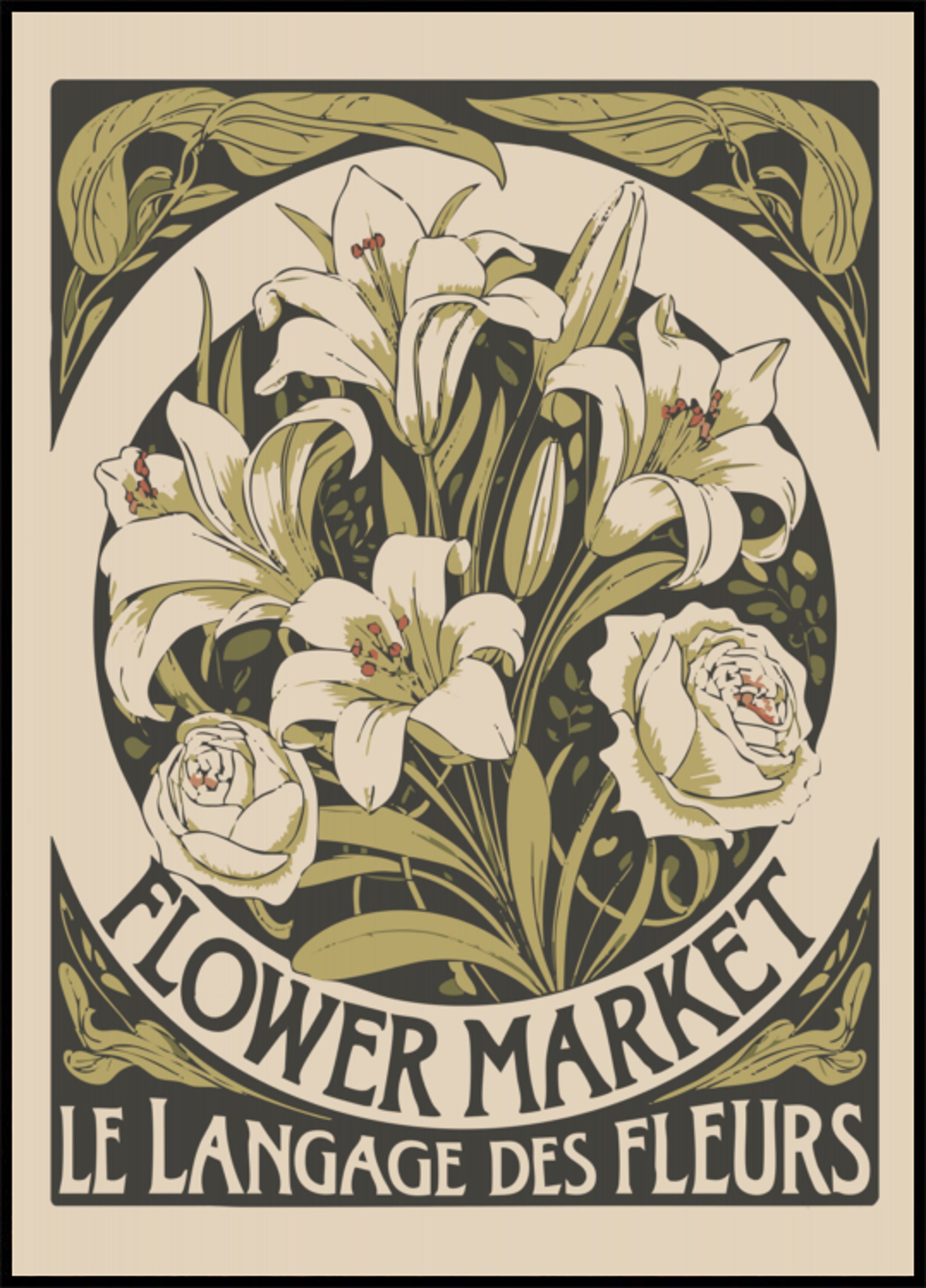 Marché aux fleurs vintage