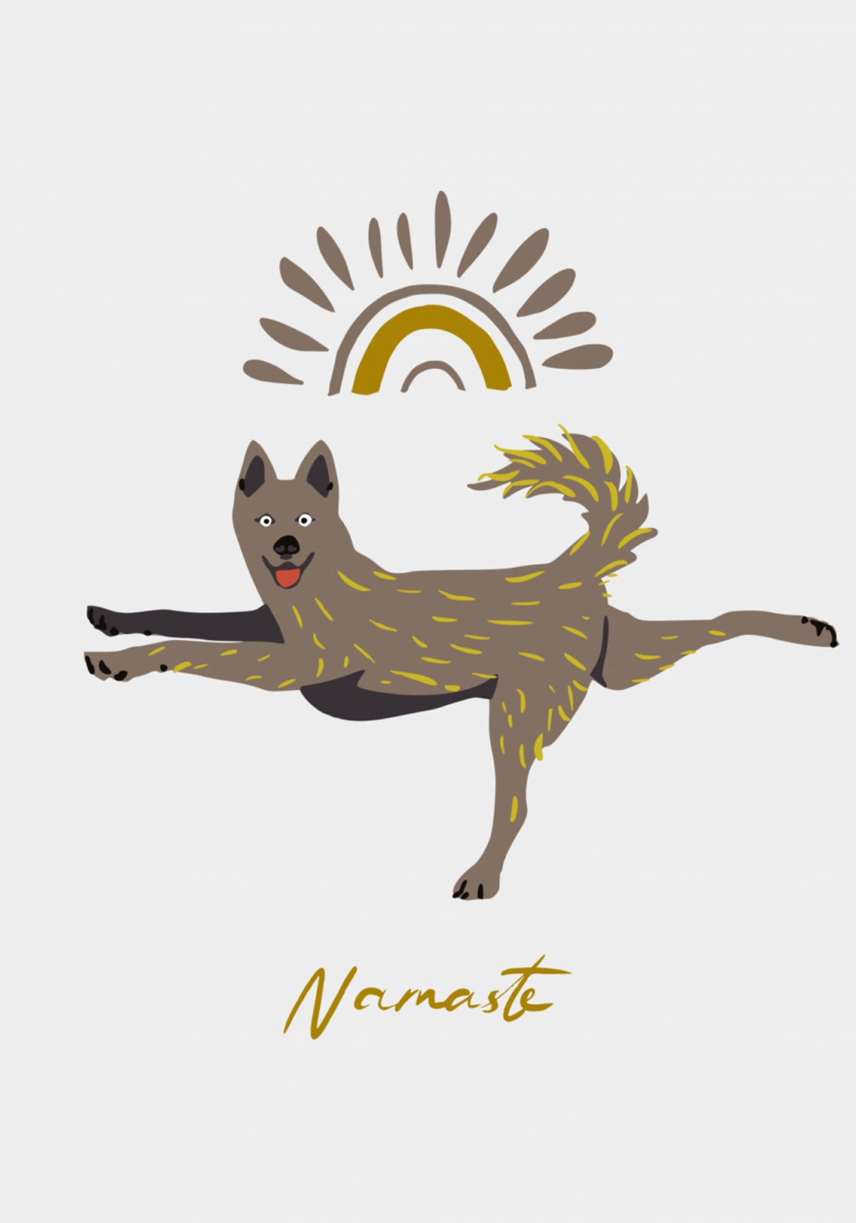 Namasté, chien de yoga