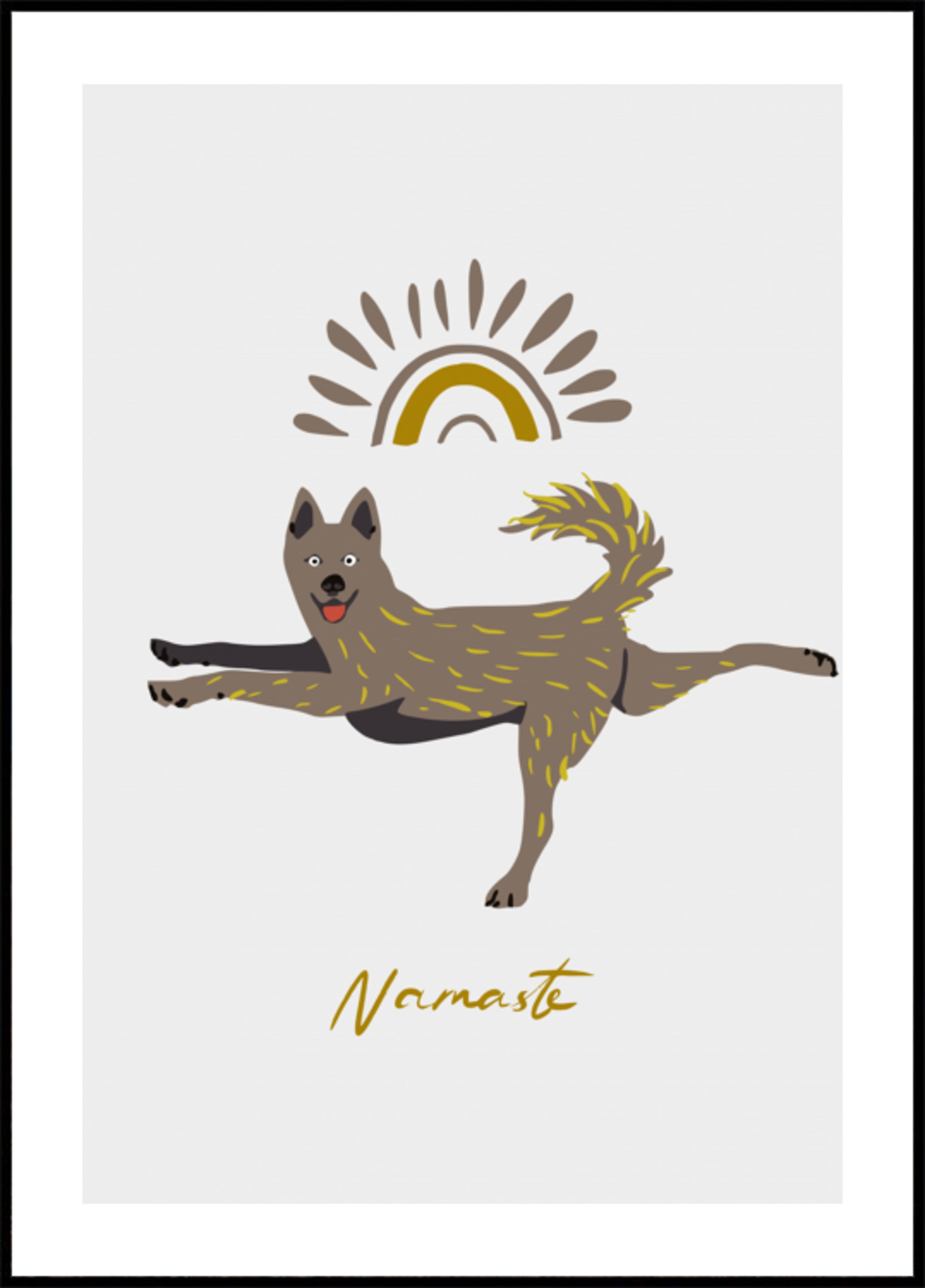 Namasté, chien de yoga