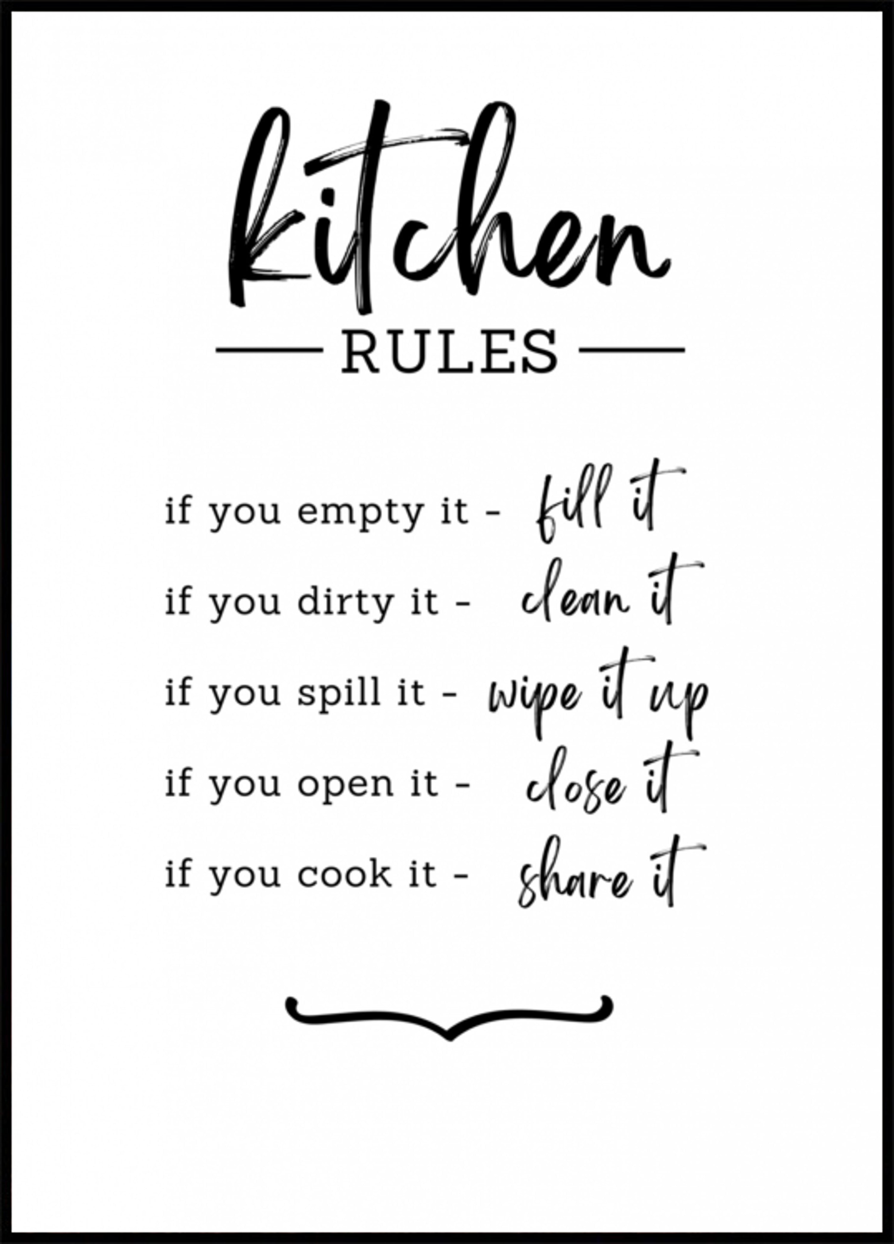 Règles de cuisine modernes