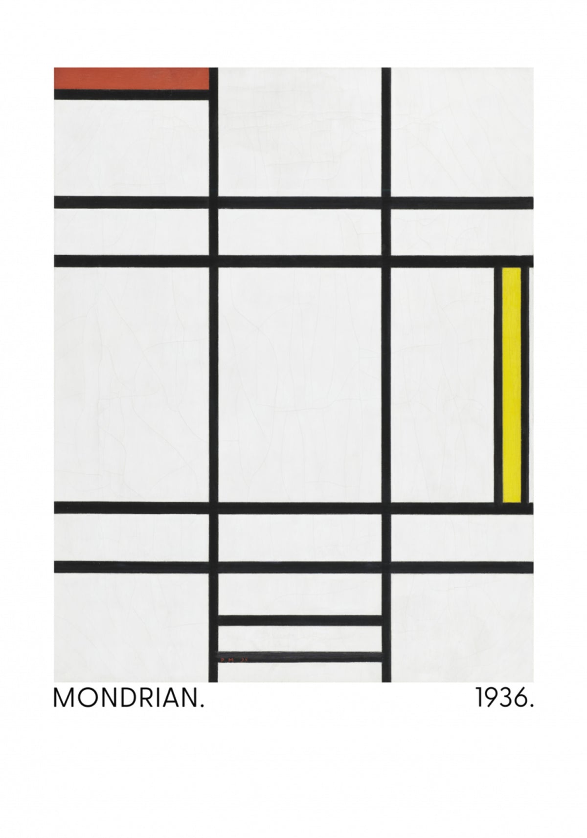 Composition en blanc, rouge et jaune 1936
