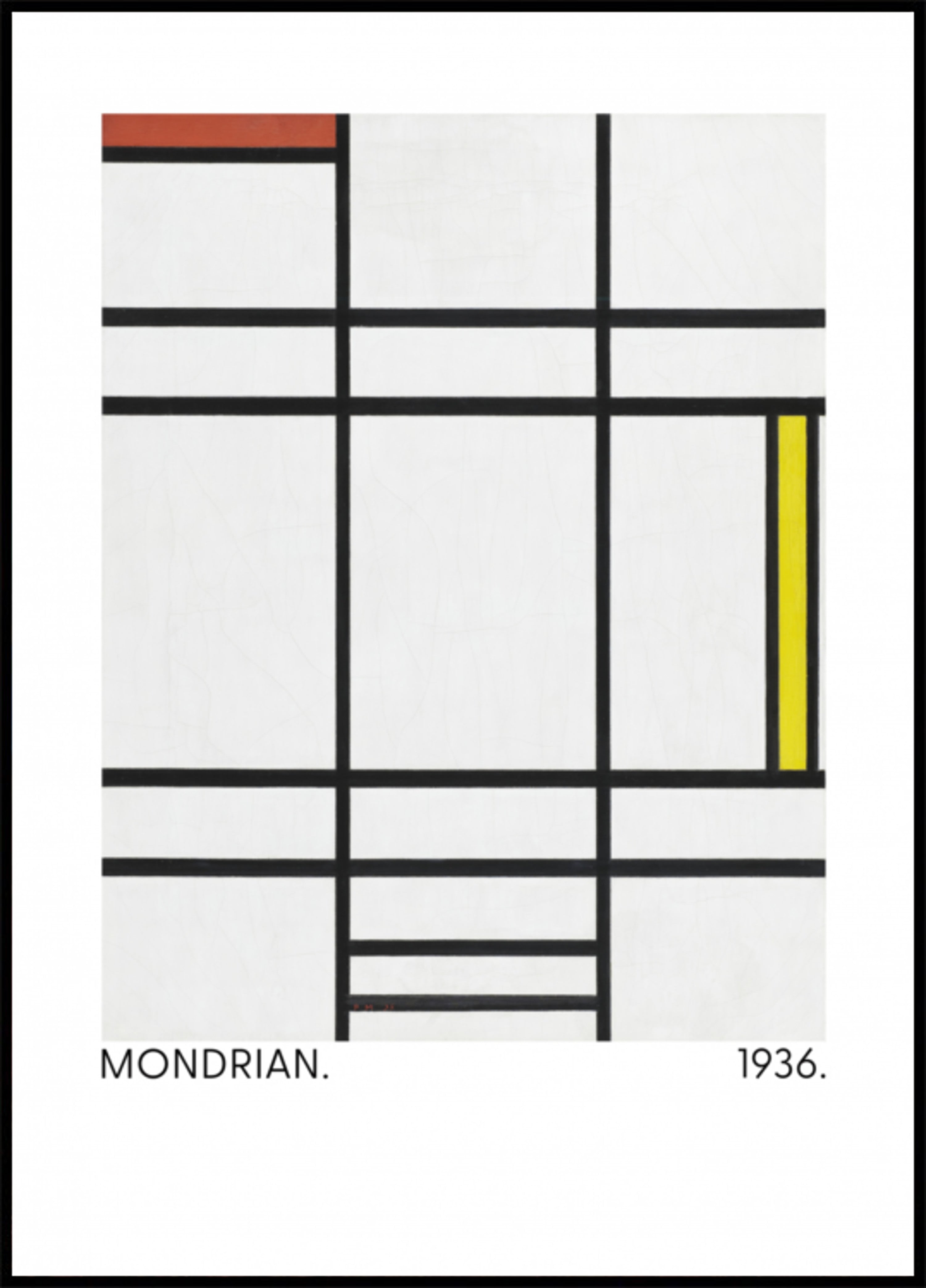 Composition en blanc, rouge et jaune 1936