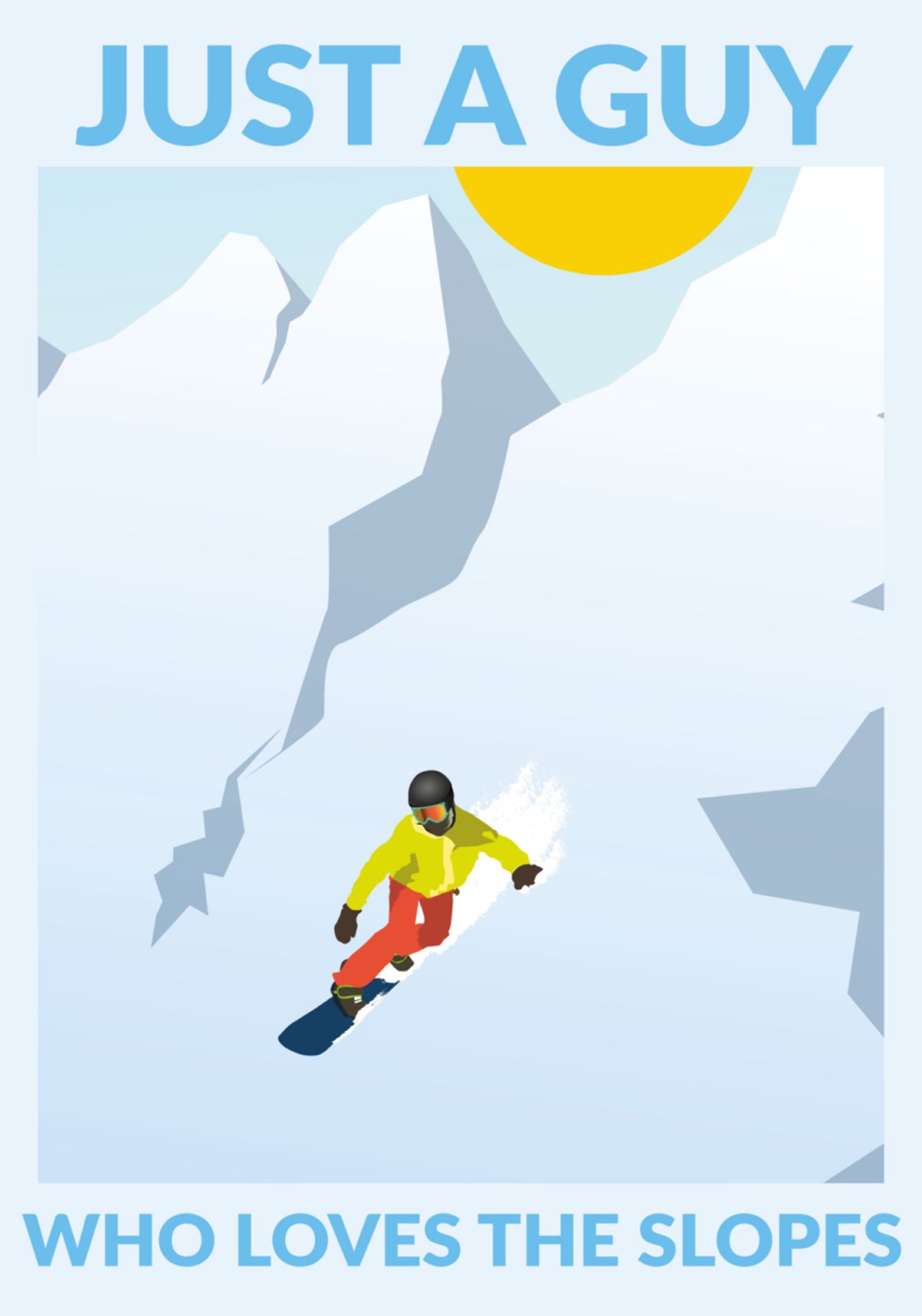 Aventure en montagne en snowboard