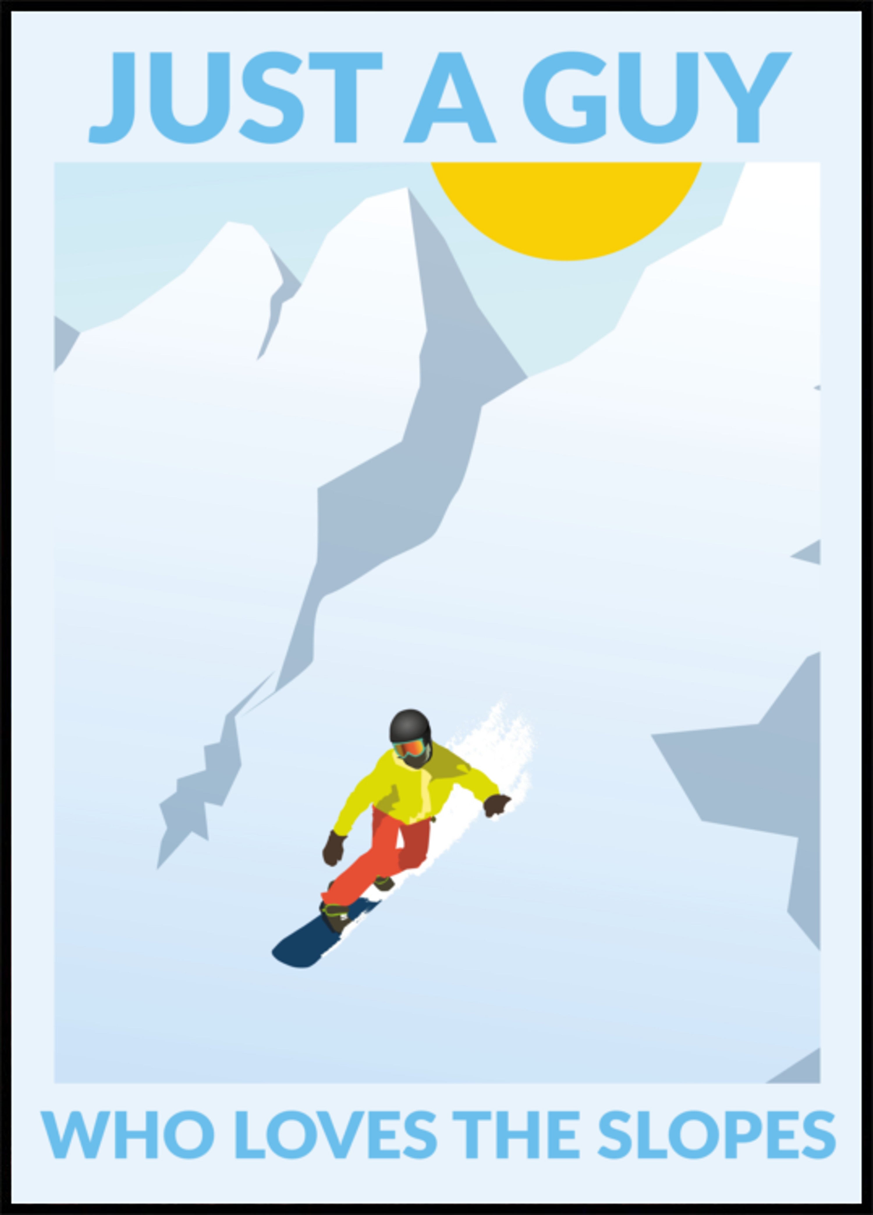 Aventure en montagne en snowboard
