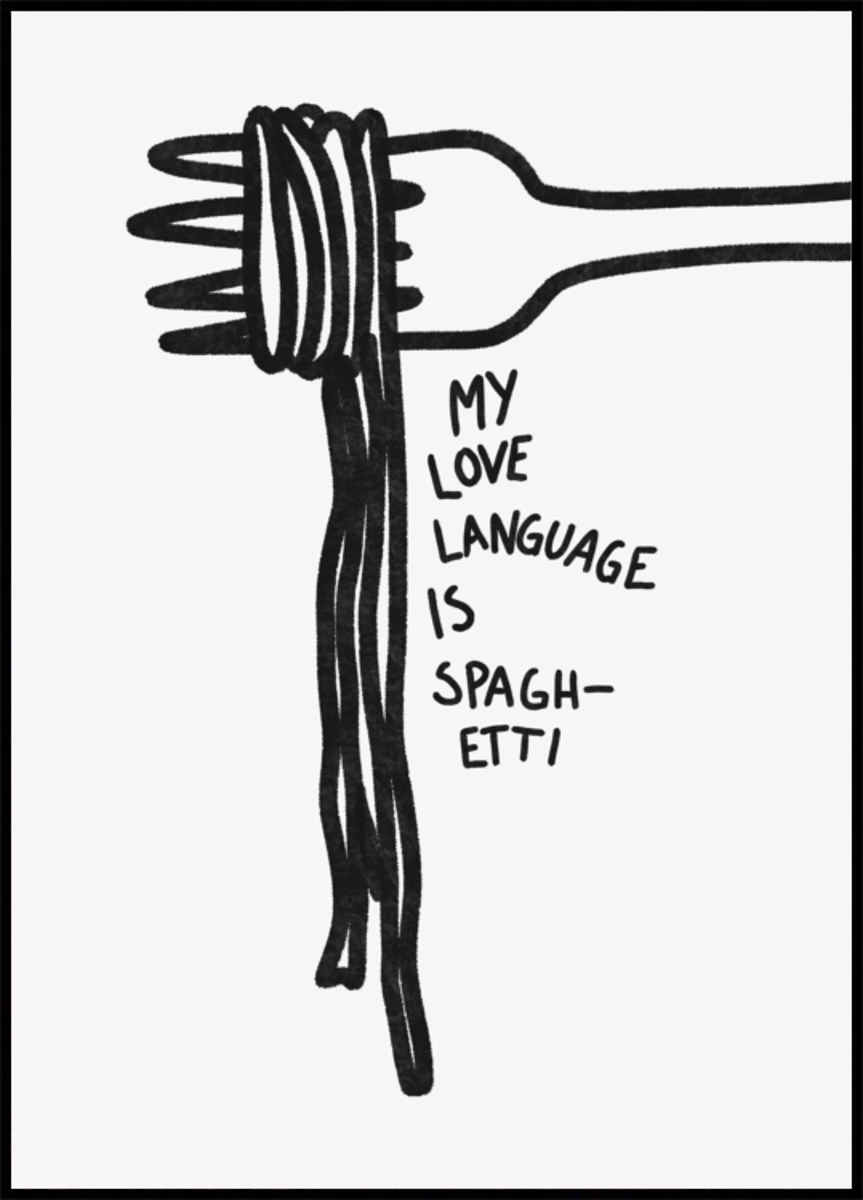 Langue d'amour spaghetti