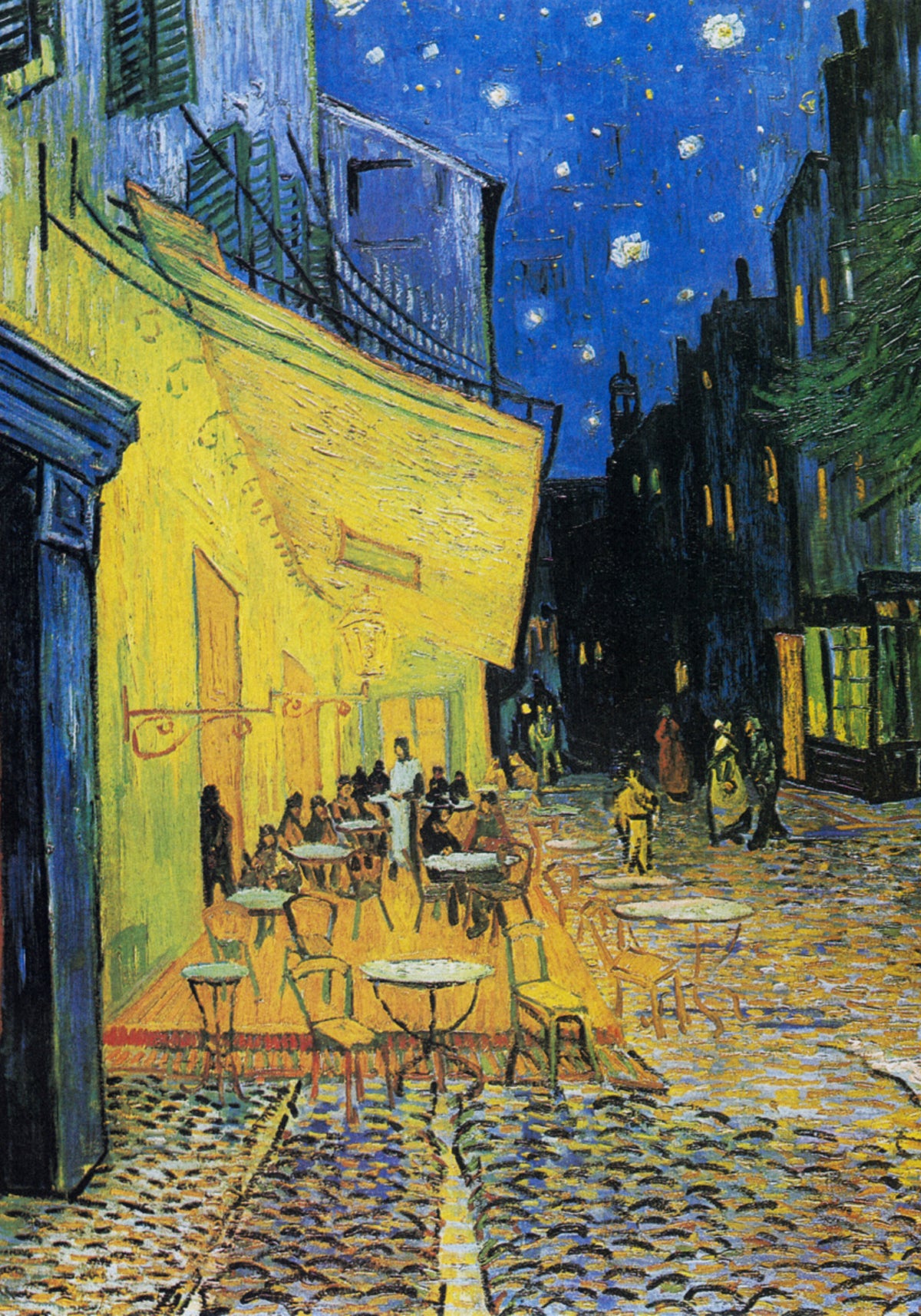Terrasse de café la nuit