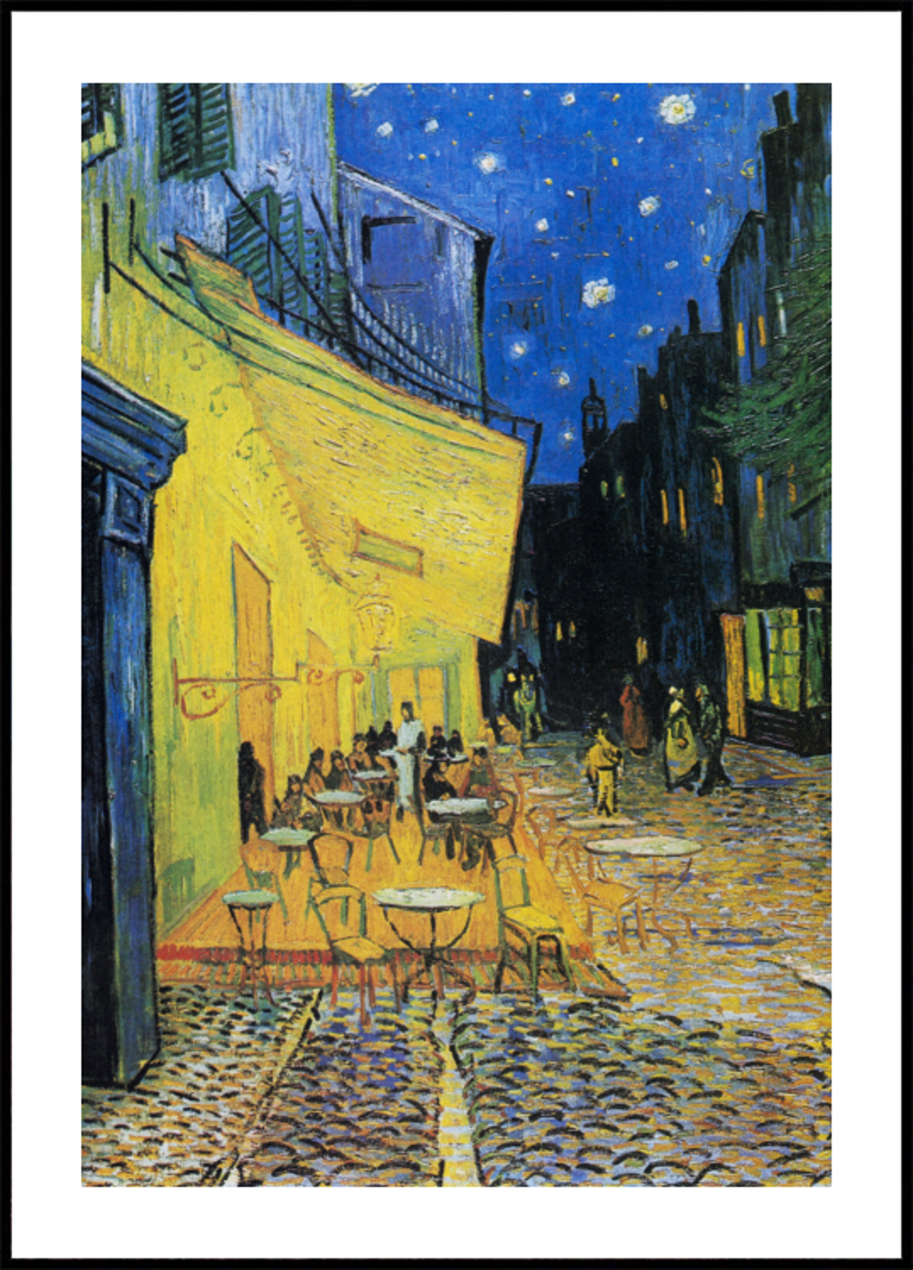 Terrasse de café la nuit