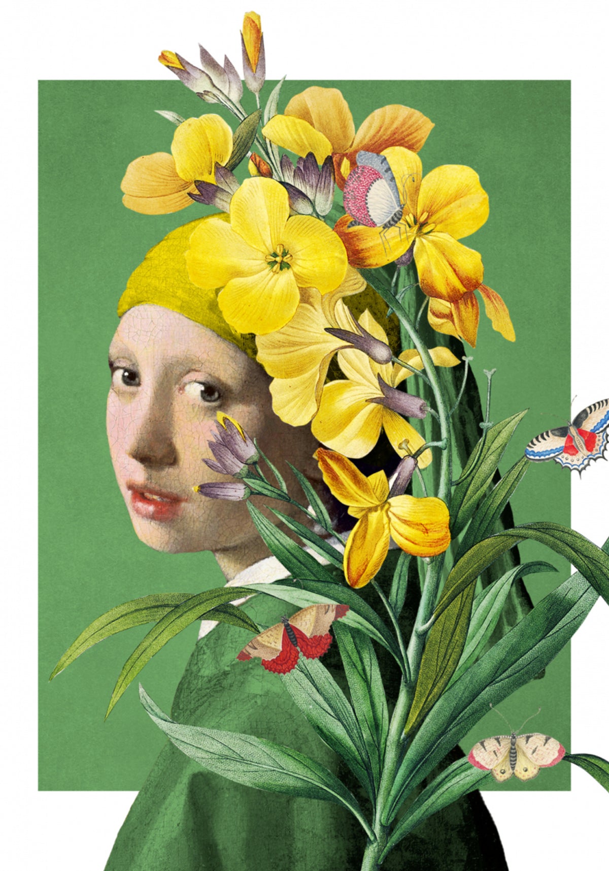 Portrait floral jaune