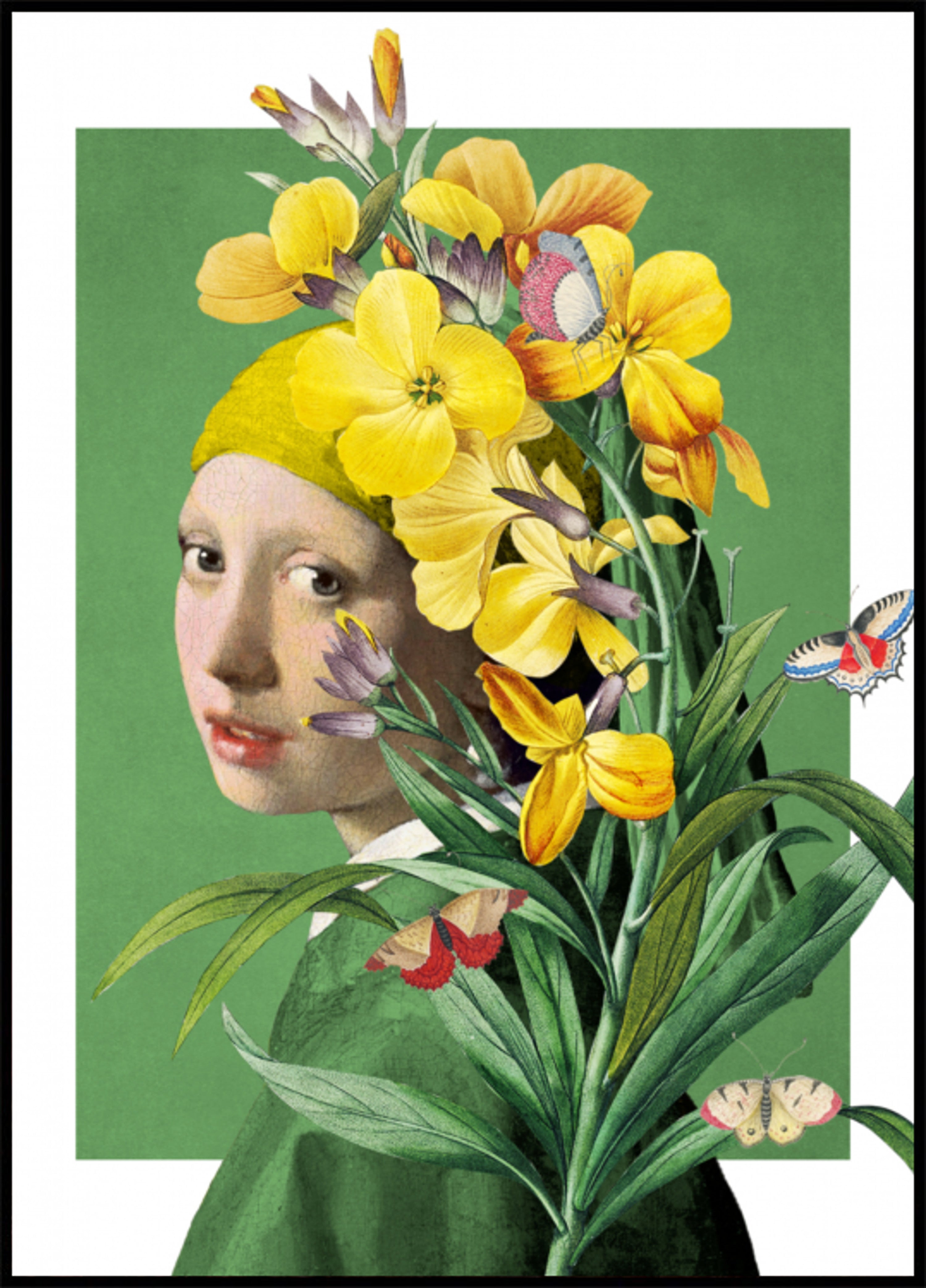Portrait floral jaune