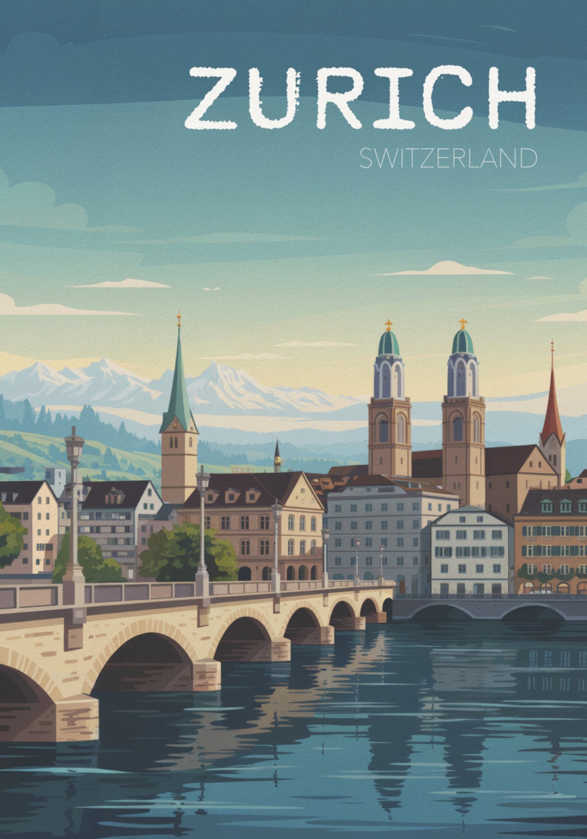 Paysage urbain de Zurich Suisse