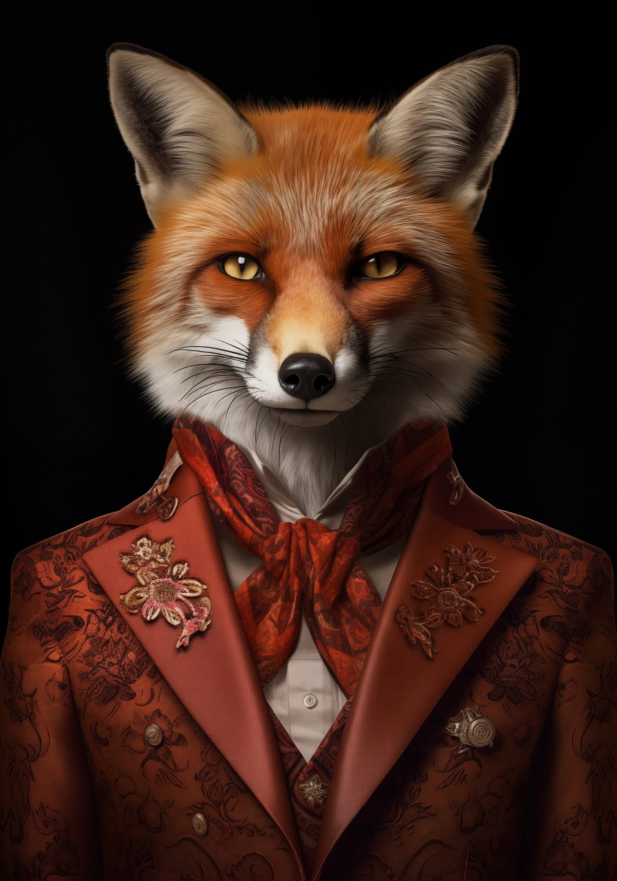 Renard roux pimpant