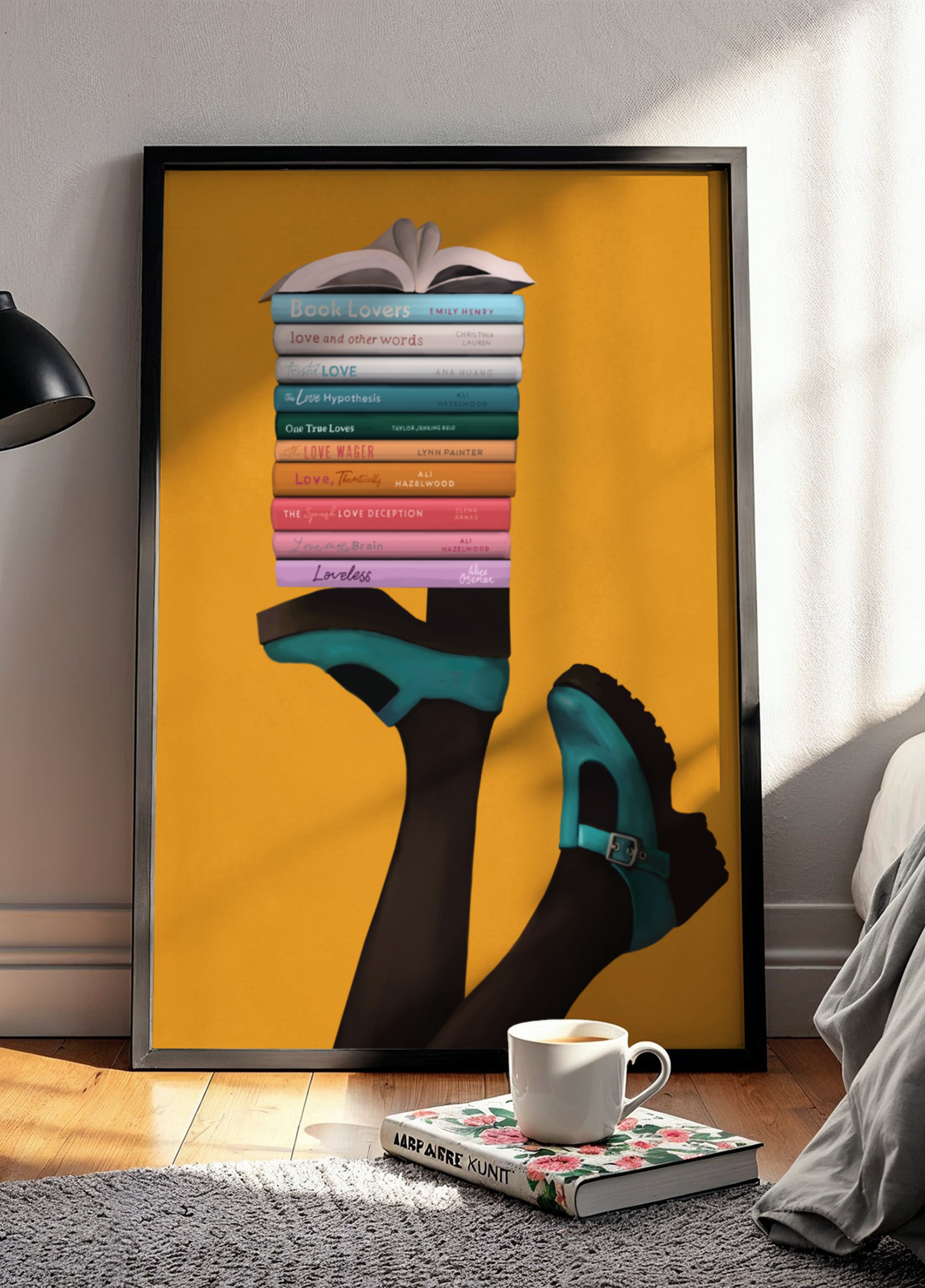 Pieds fantaisistes d’amant de livres