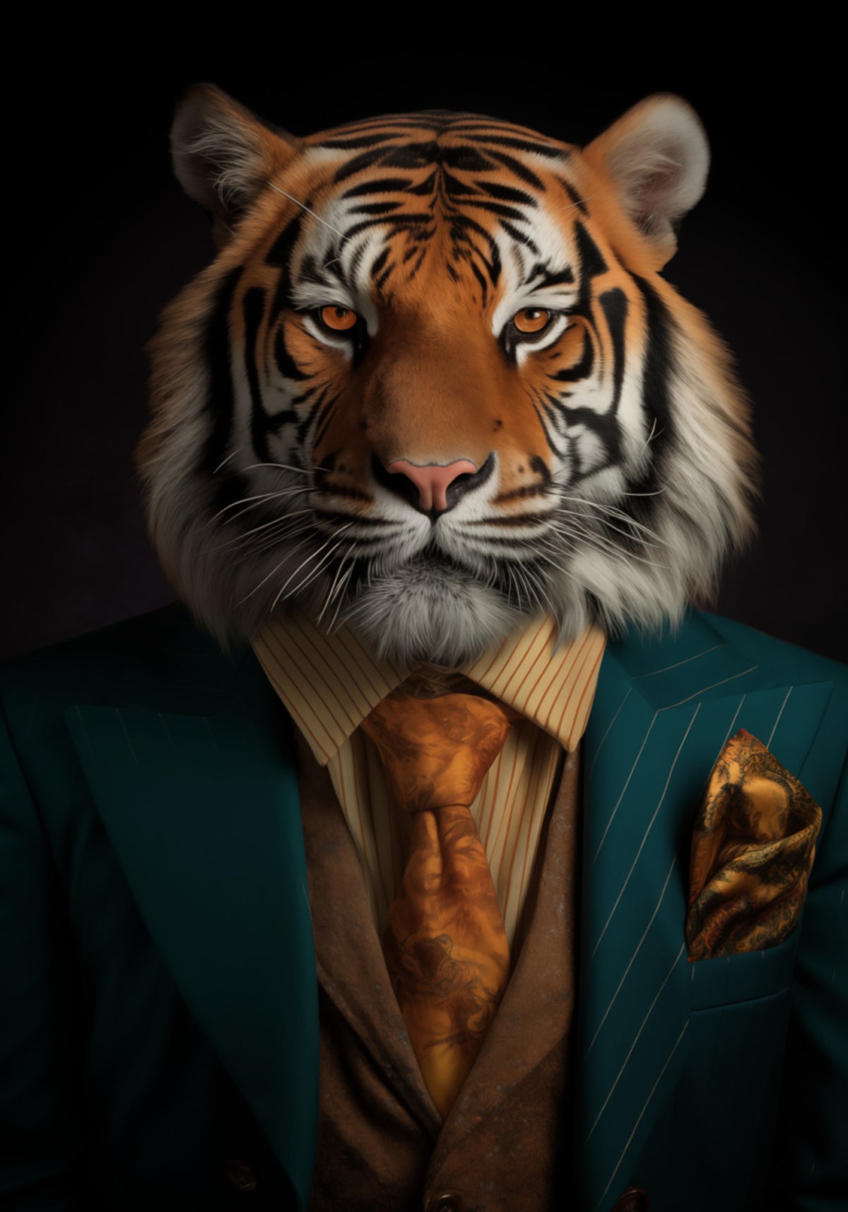 Portrait de tigre pimpant