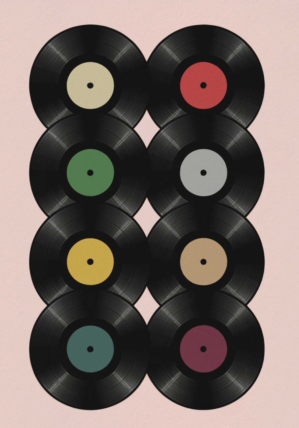 Collection de disques rétro