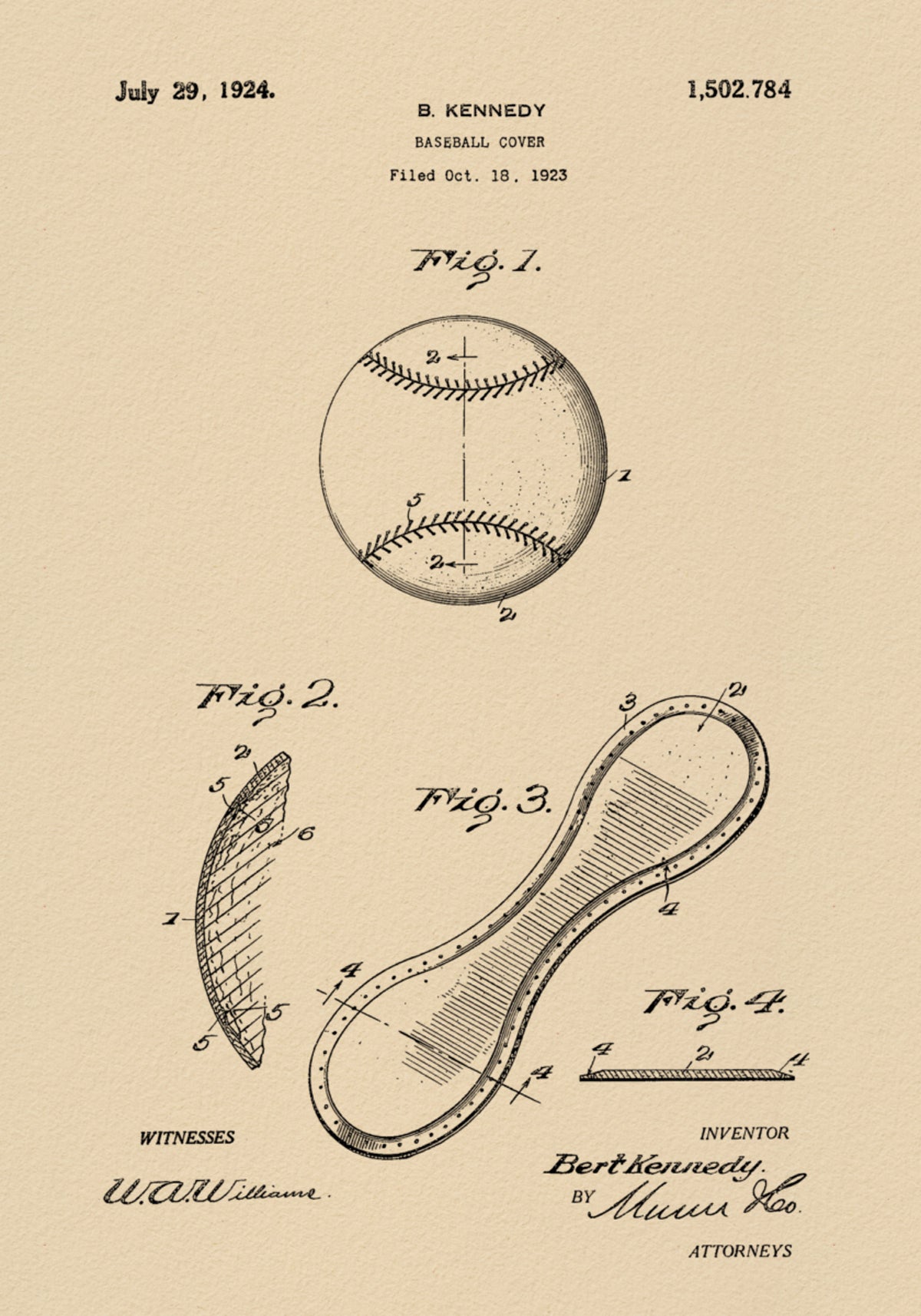 Dessin de brevet de baseball vintage