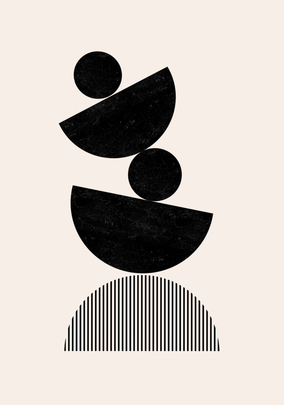 Balance géométrique noire