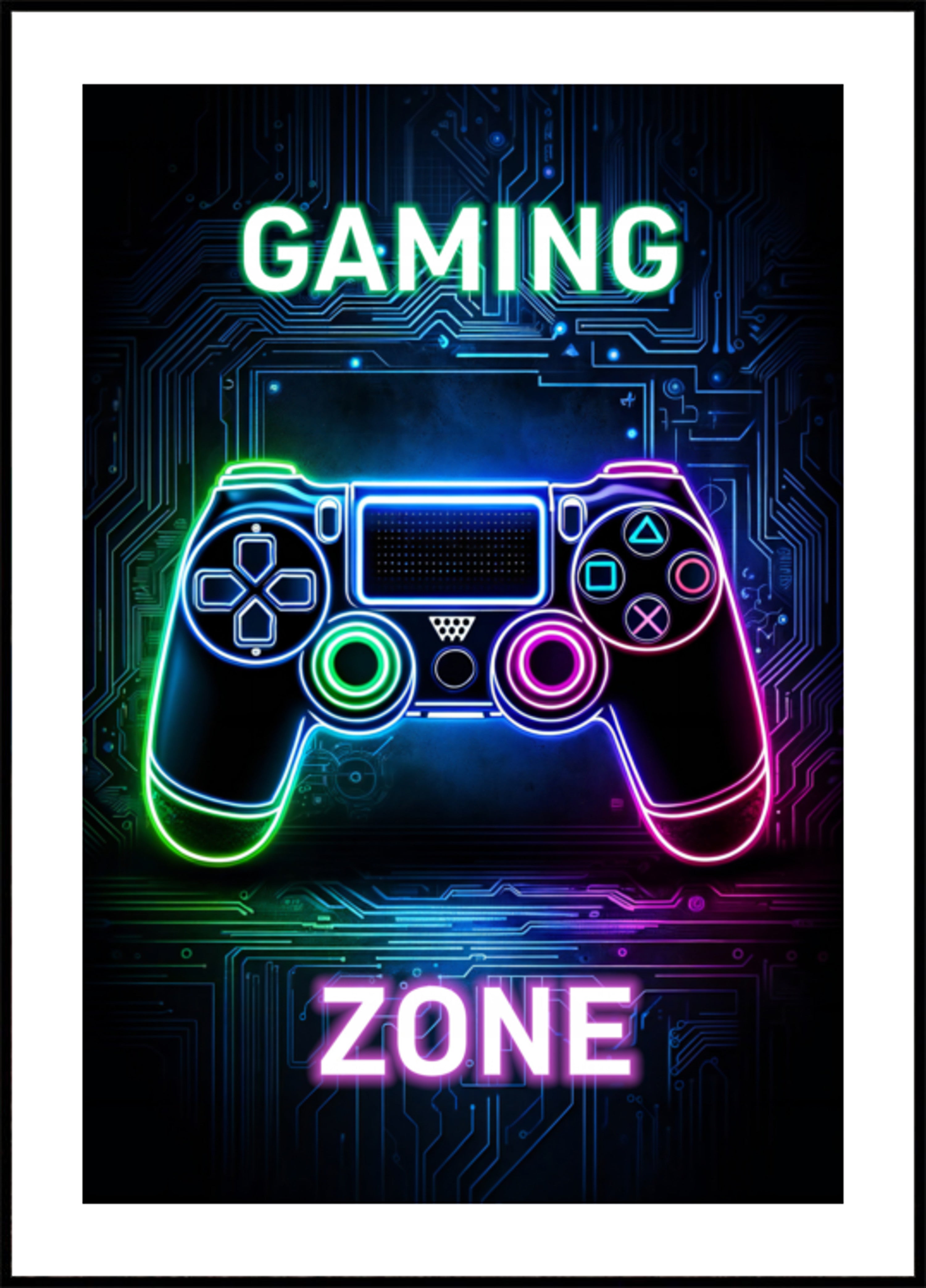 Zone de jeu au néon
