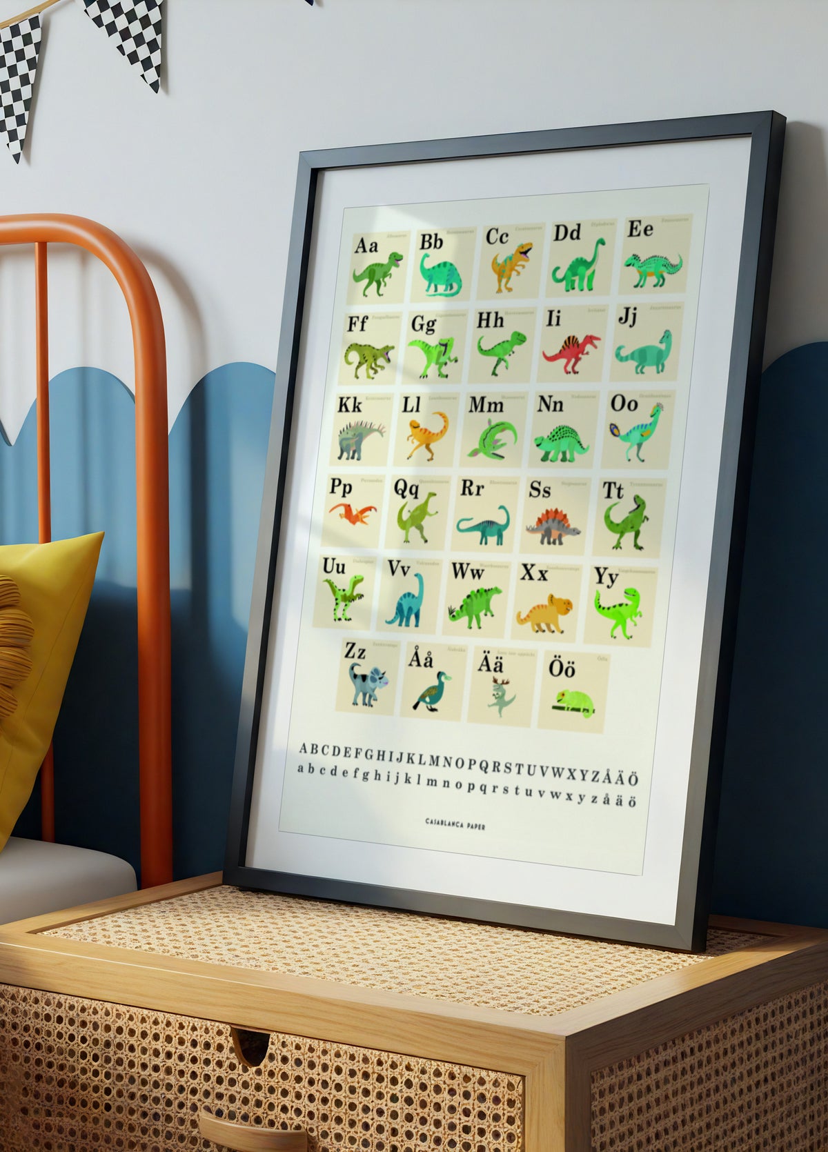 Alphabet dinosaure mignon