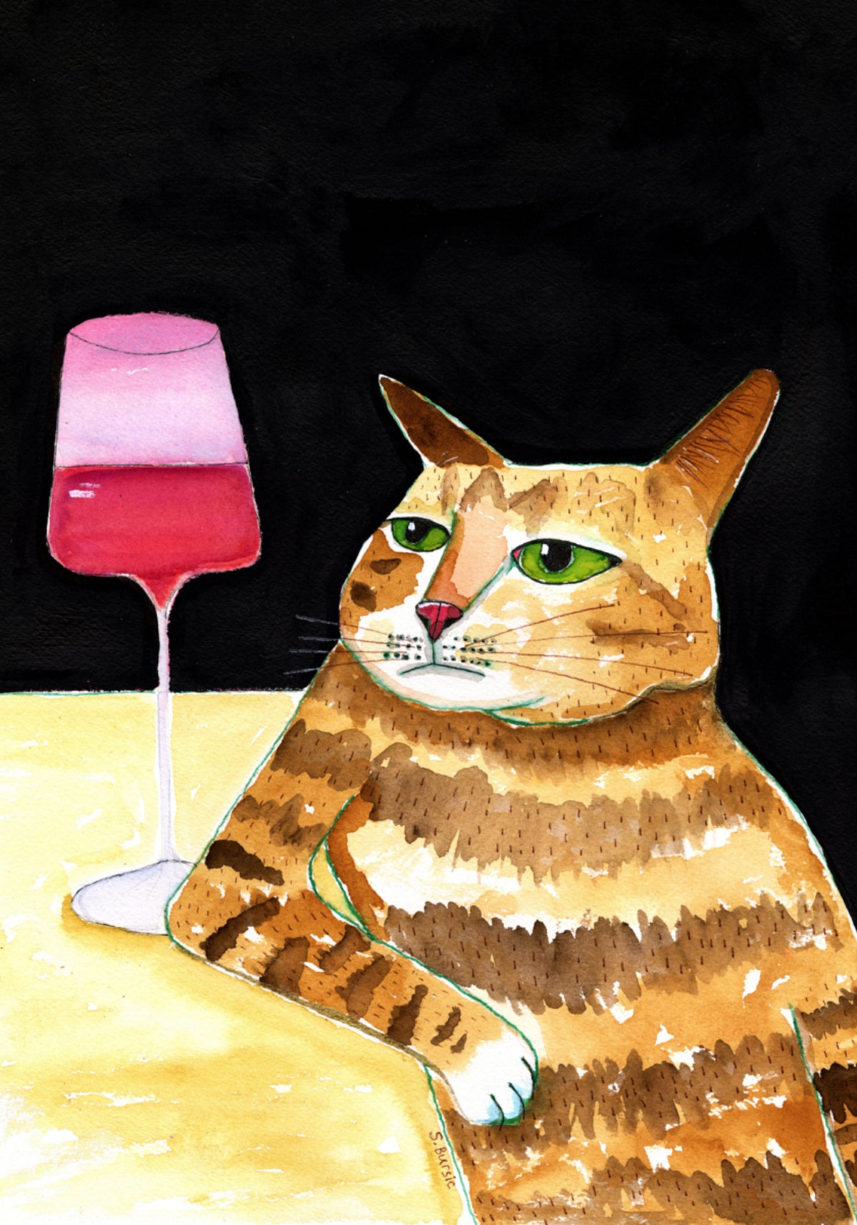 Vin de chat grincheux