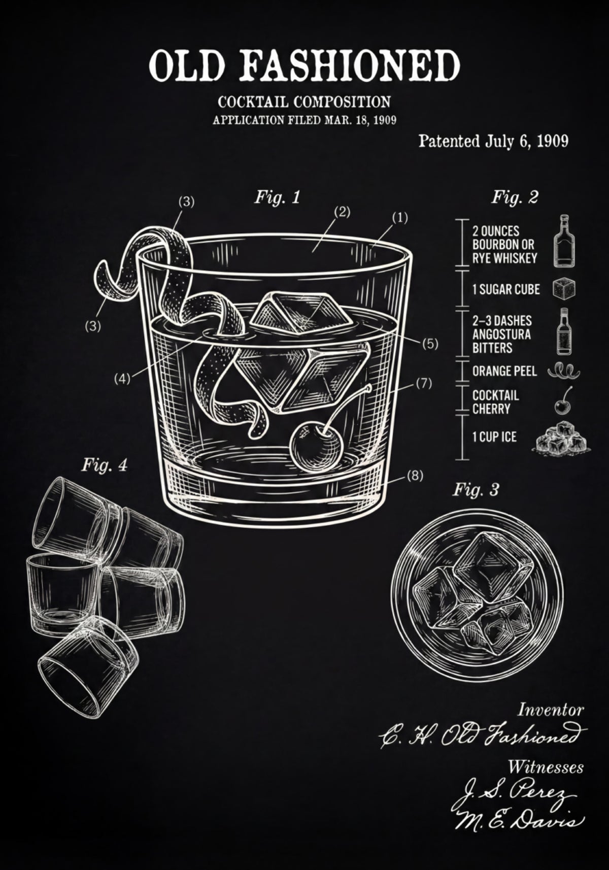 Brevet de cocktail à l'ancienne