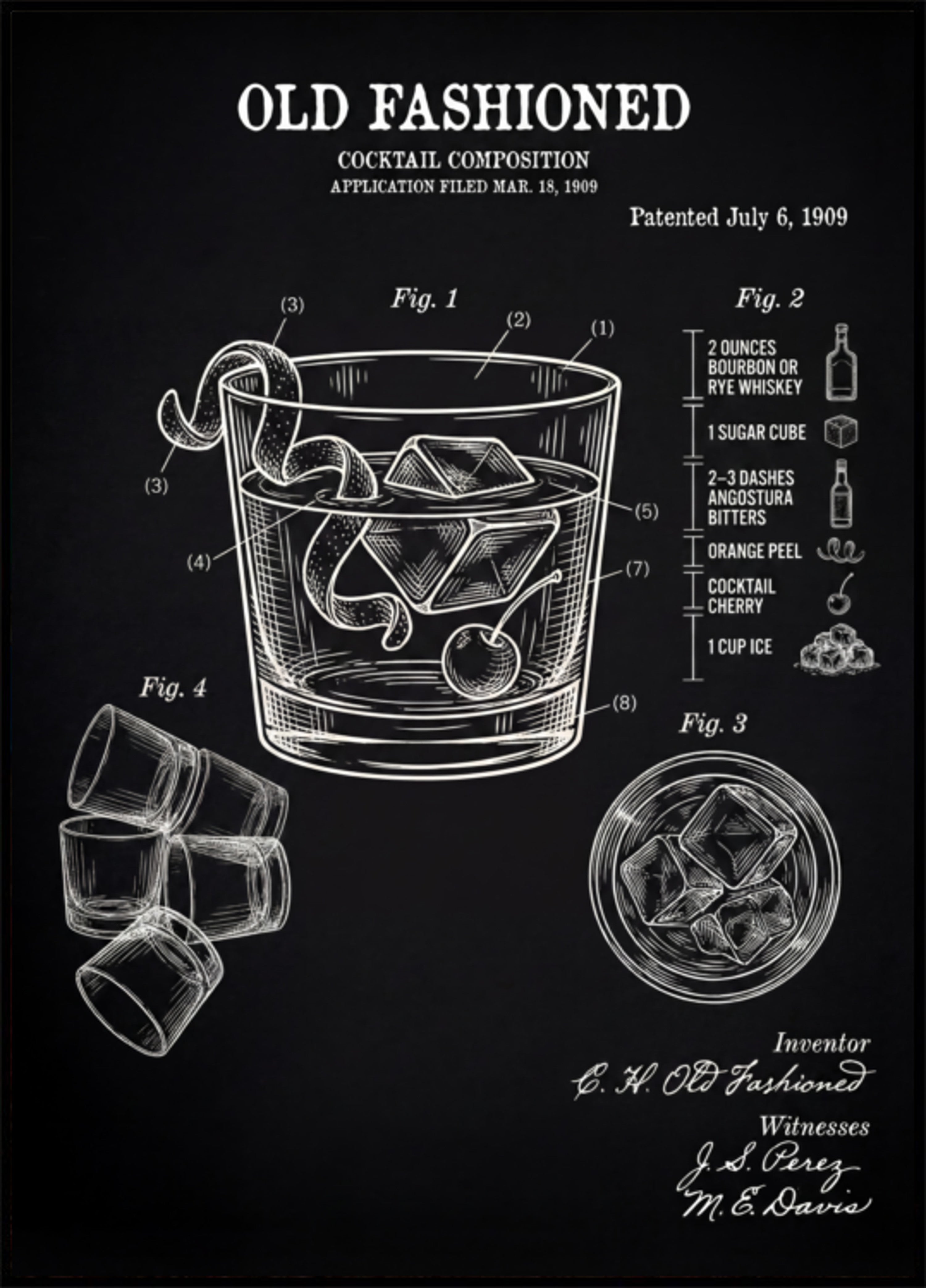 Brevet de cocktail à l'ancienne