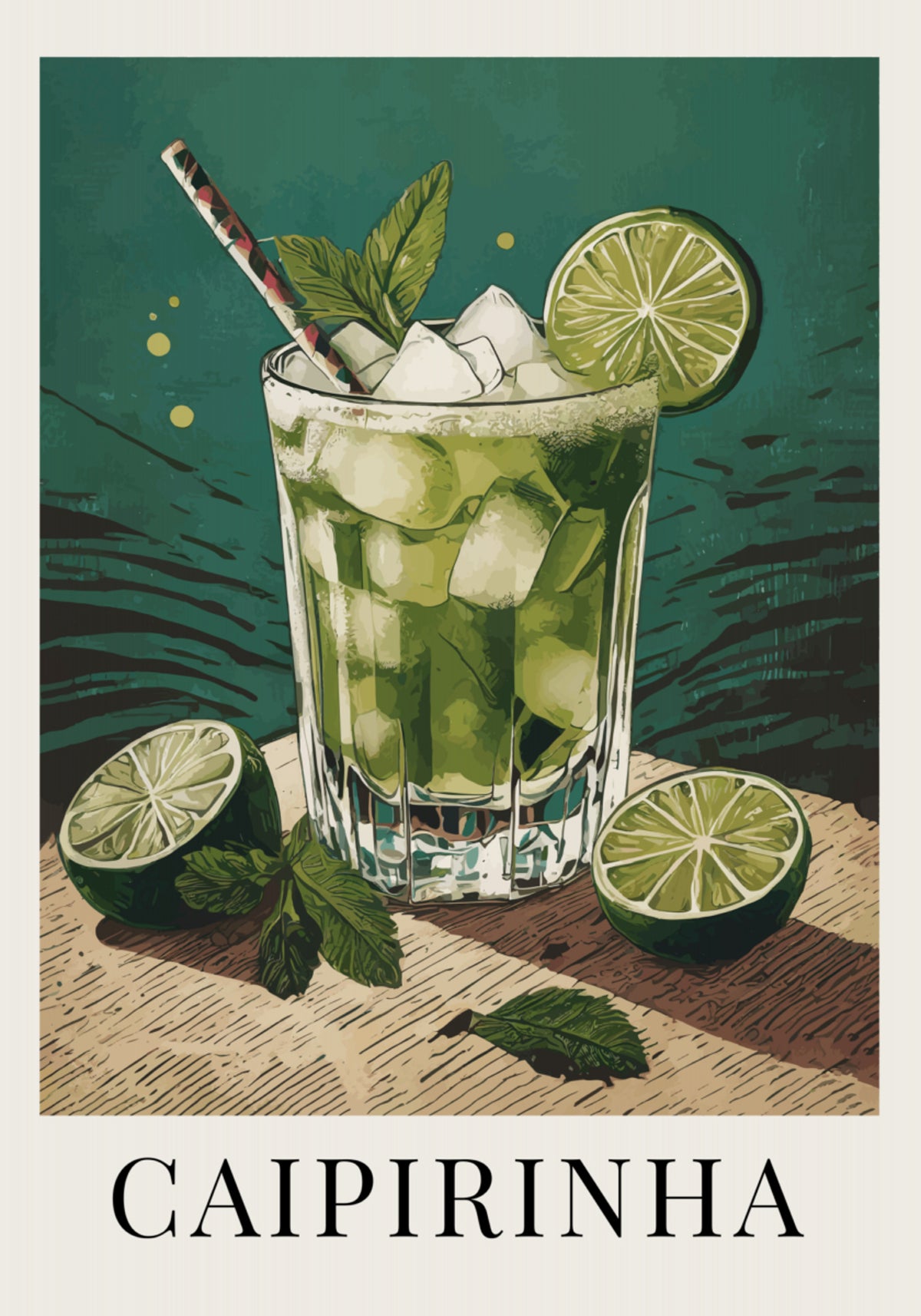 Cocktail Caïpirinha rafraîchissant