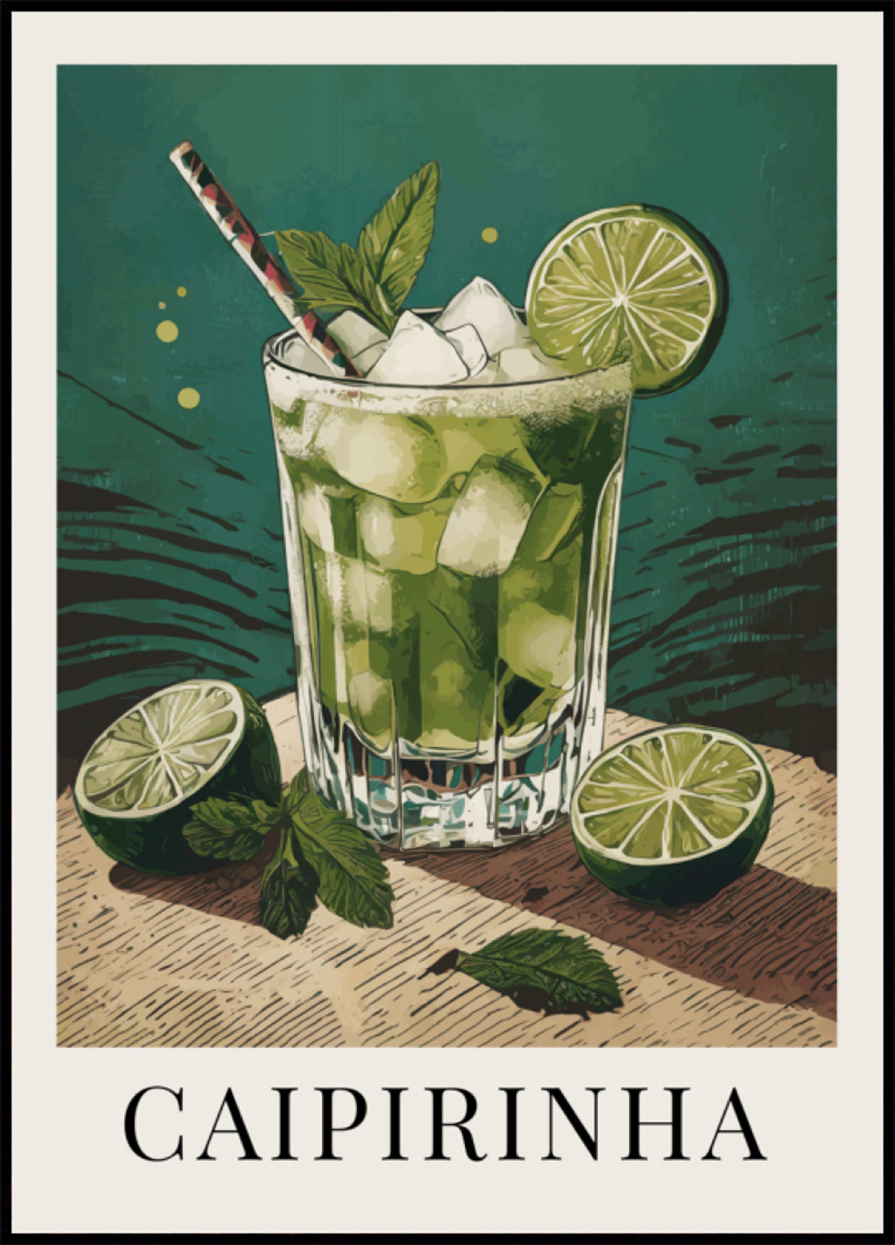 Cocktail Caïpirinha rafraîchissant